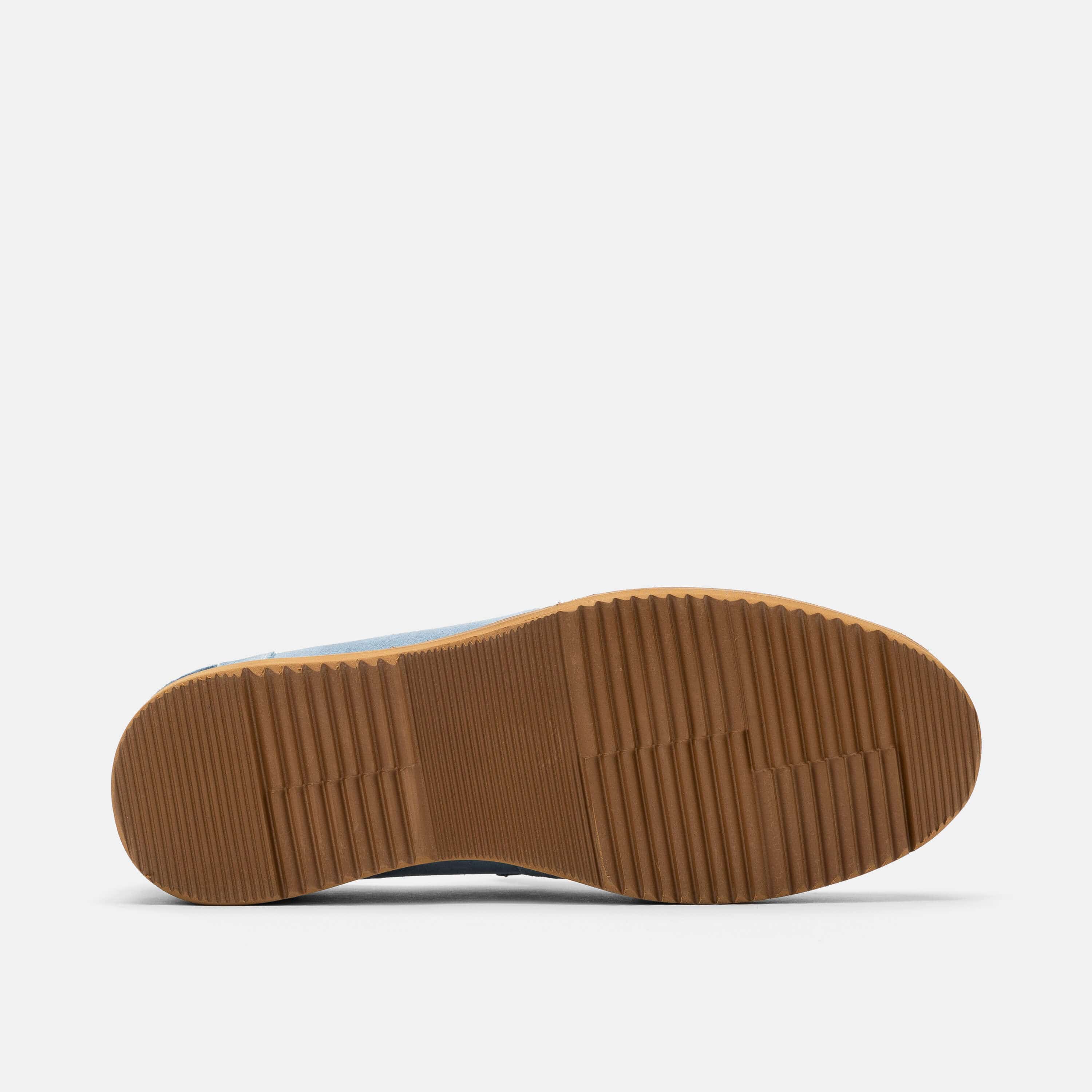 Abe Baby Blue Suede Penny Loafers - Image 6