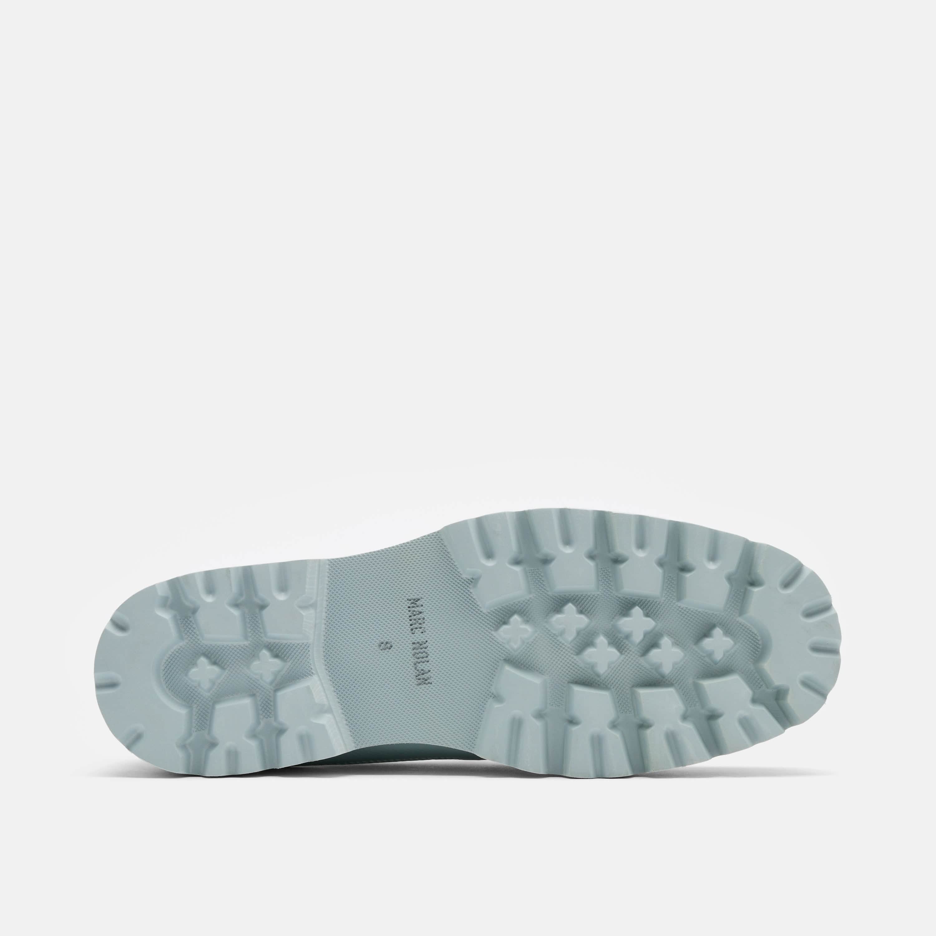 Adler Light Blue Leather Lug Penny Loafers - Image 6