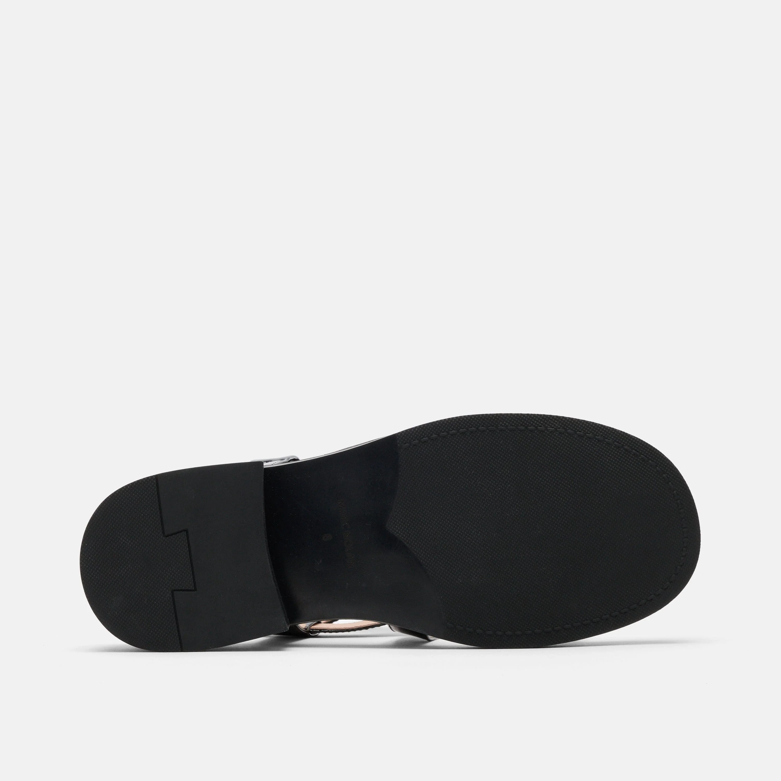 Adriana Black Patent Strappy Block Heel Sandal - Image 6