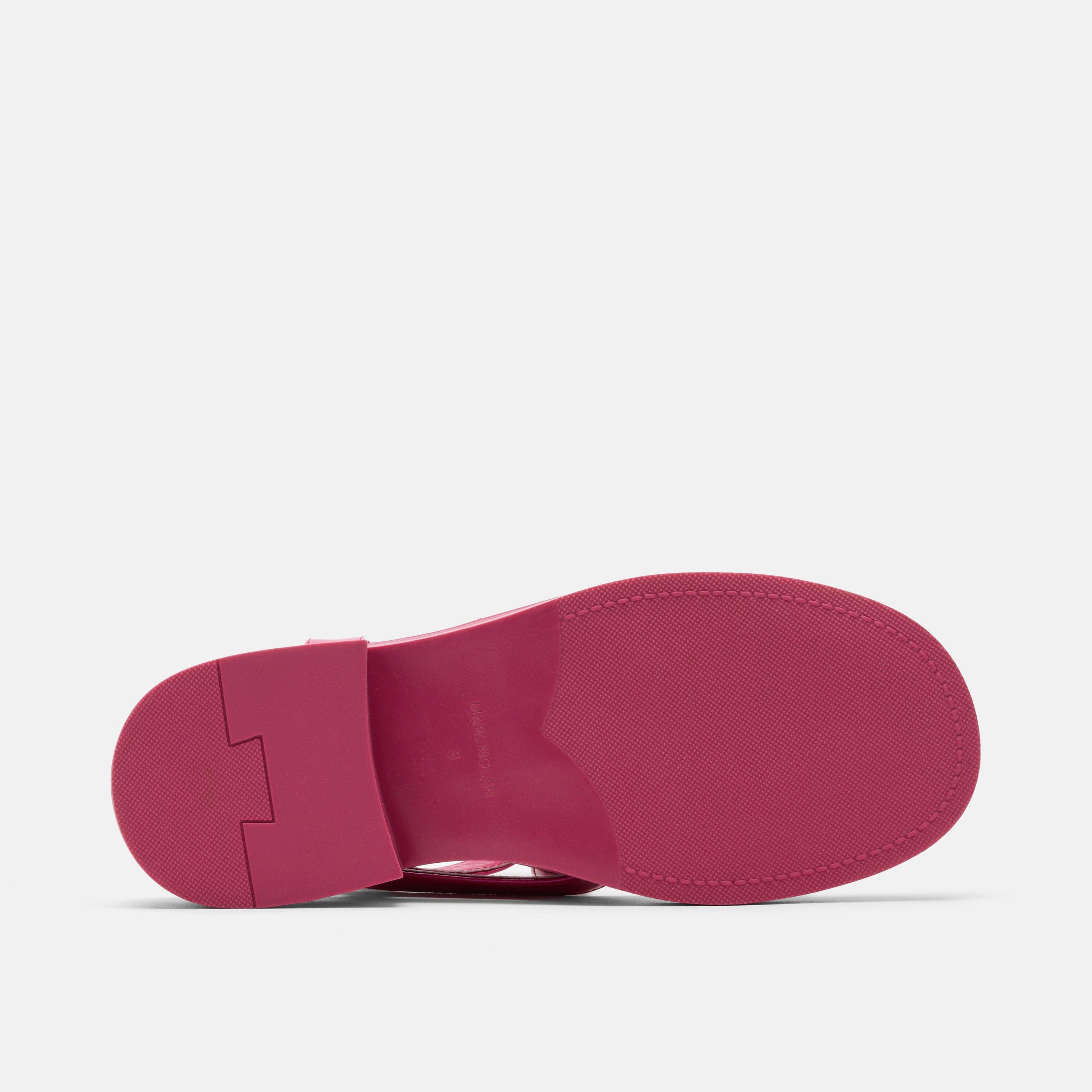 Adriana Magenta Patent Strappy Block Heel Sandal - Image 6
