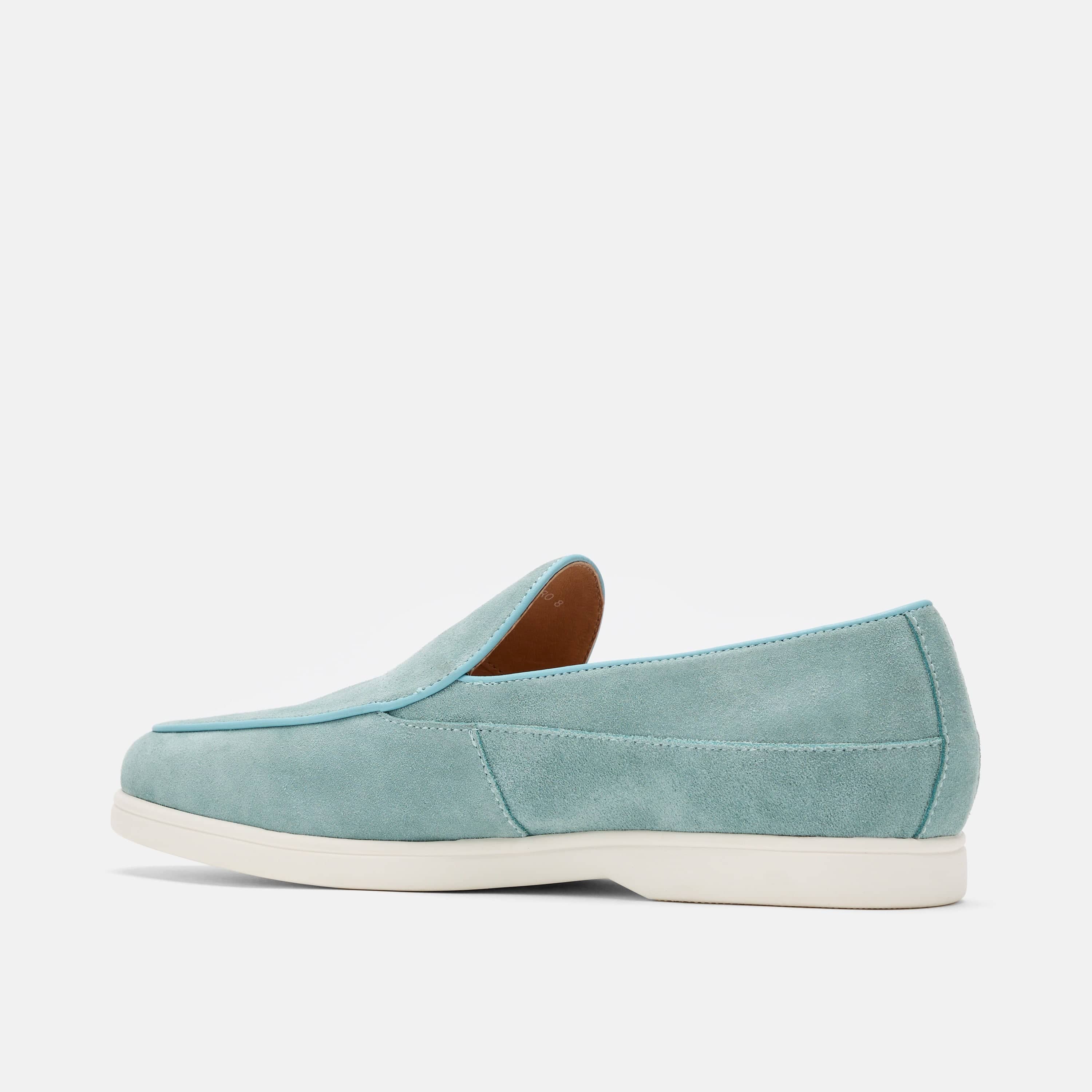 Alessandro Light Blue Suede Venetian Loafers - Image 4