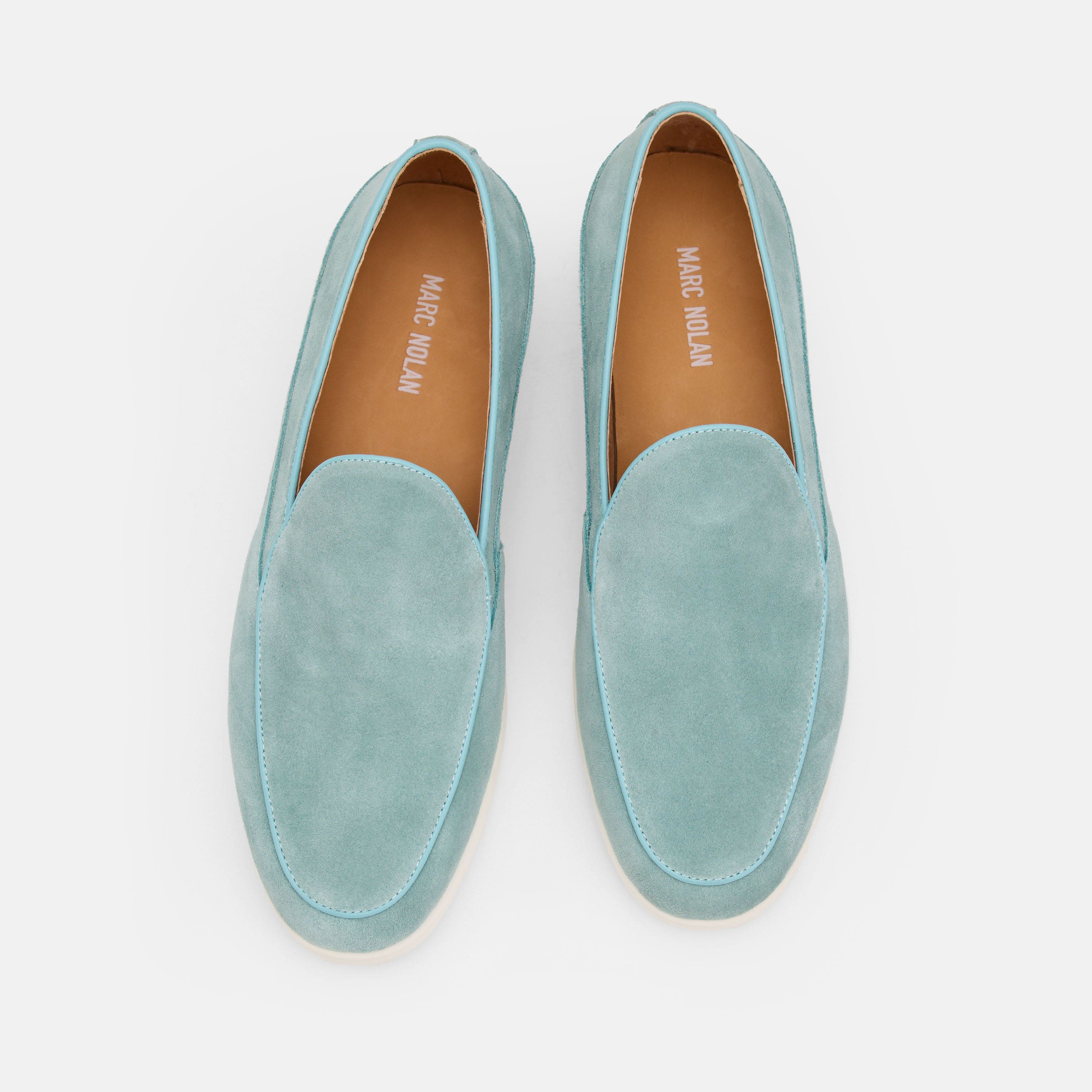 Alessandro Light Blue Suede Venetian Loafers - Image 5