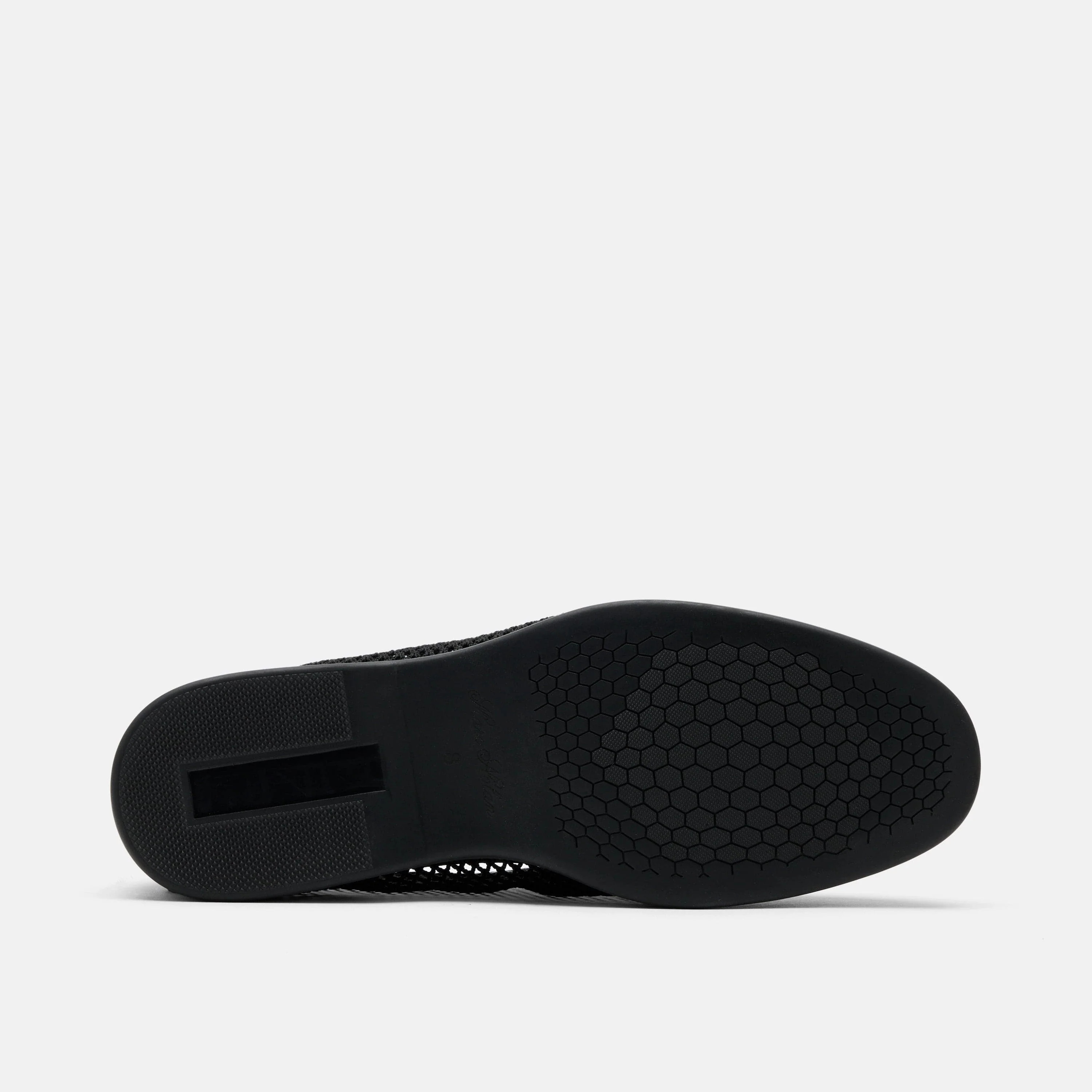 Alessandro Black Mesh Venetian Loafers - Image 6