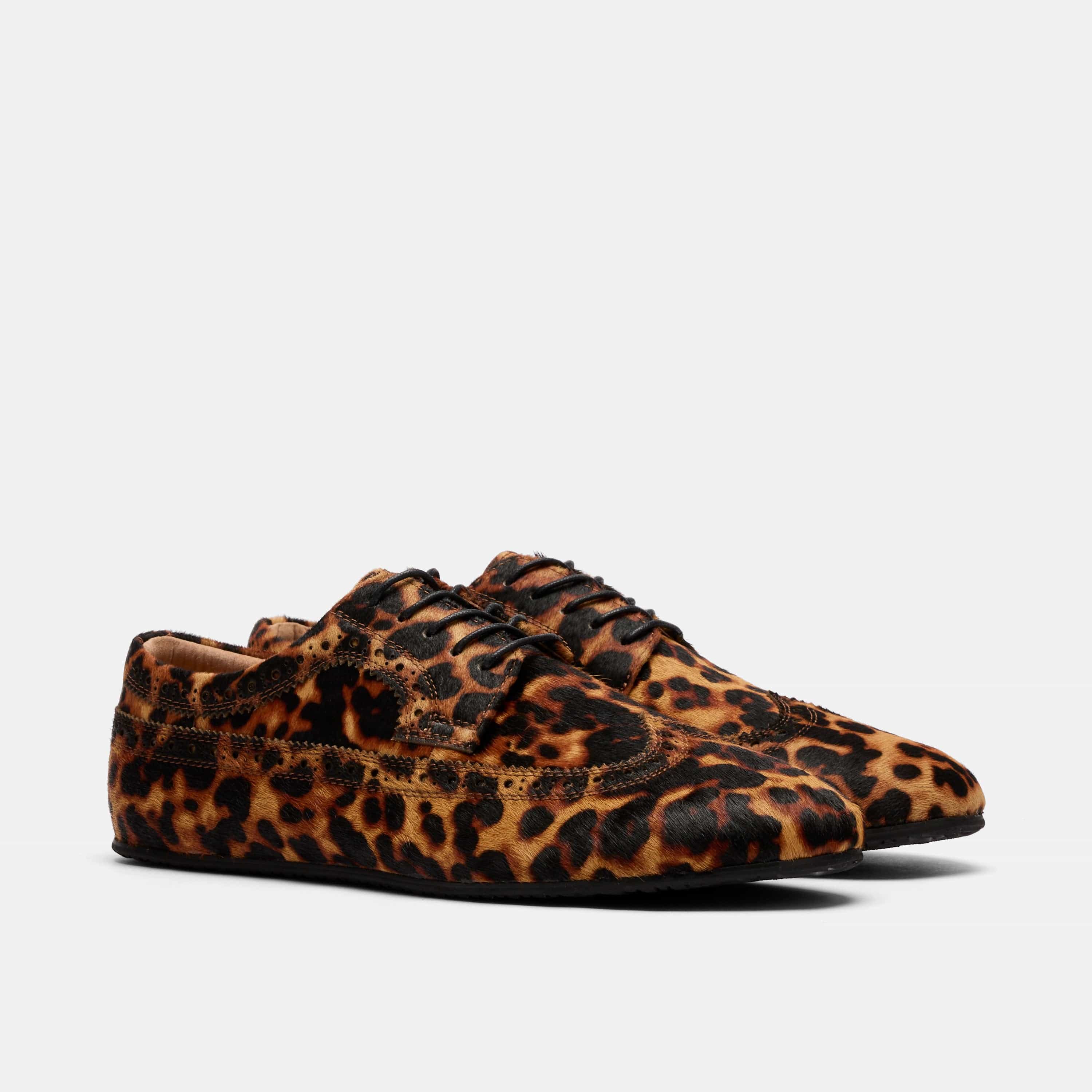 Alexander Leopard Suede Ballerina Longwing Sneakers - Image 2