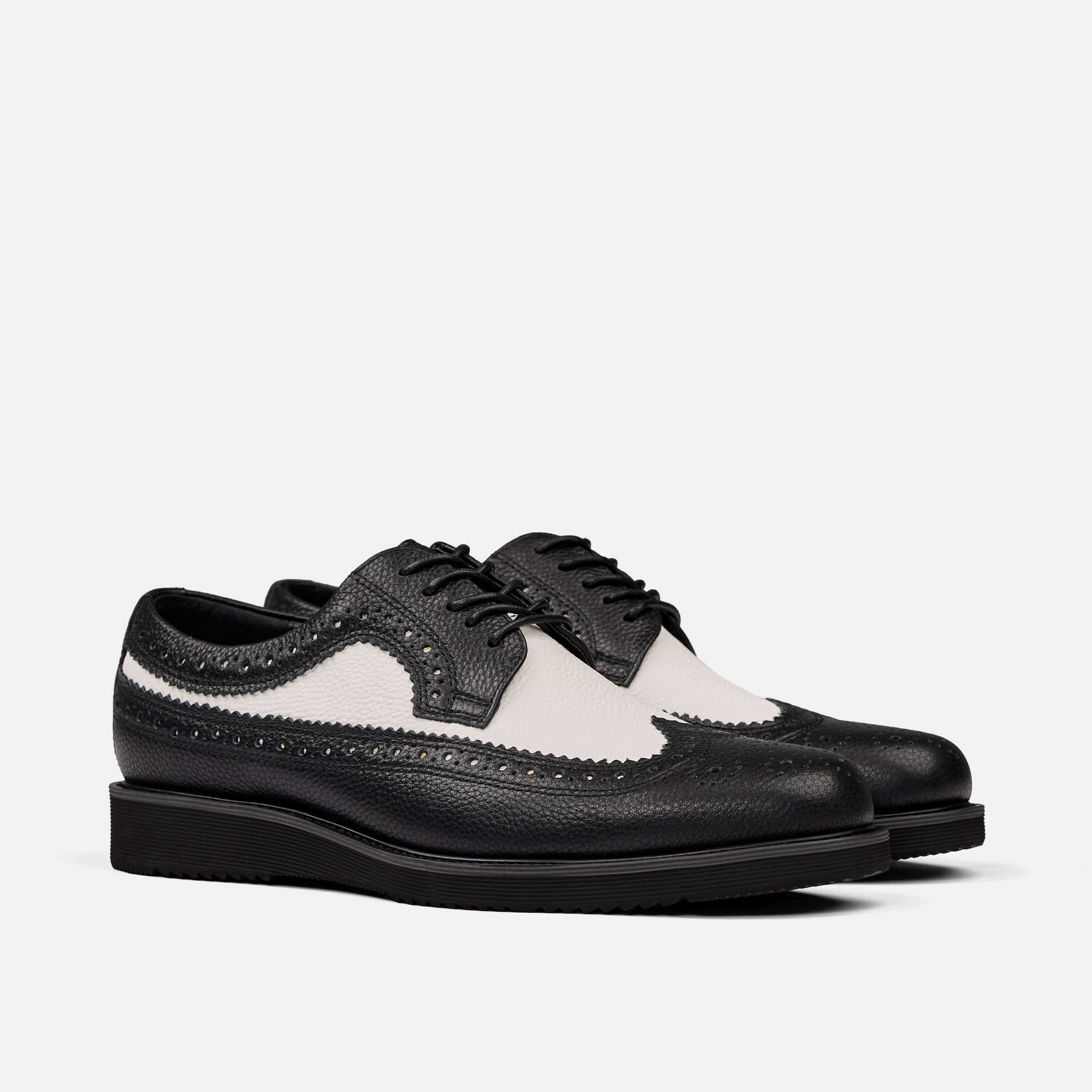 Alexander Black/White Leather Longwing Sneakers - Image 2