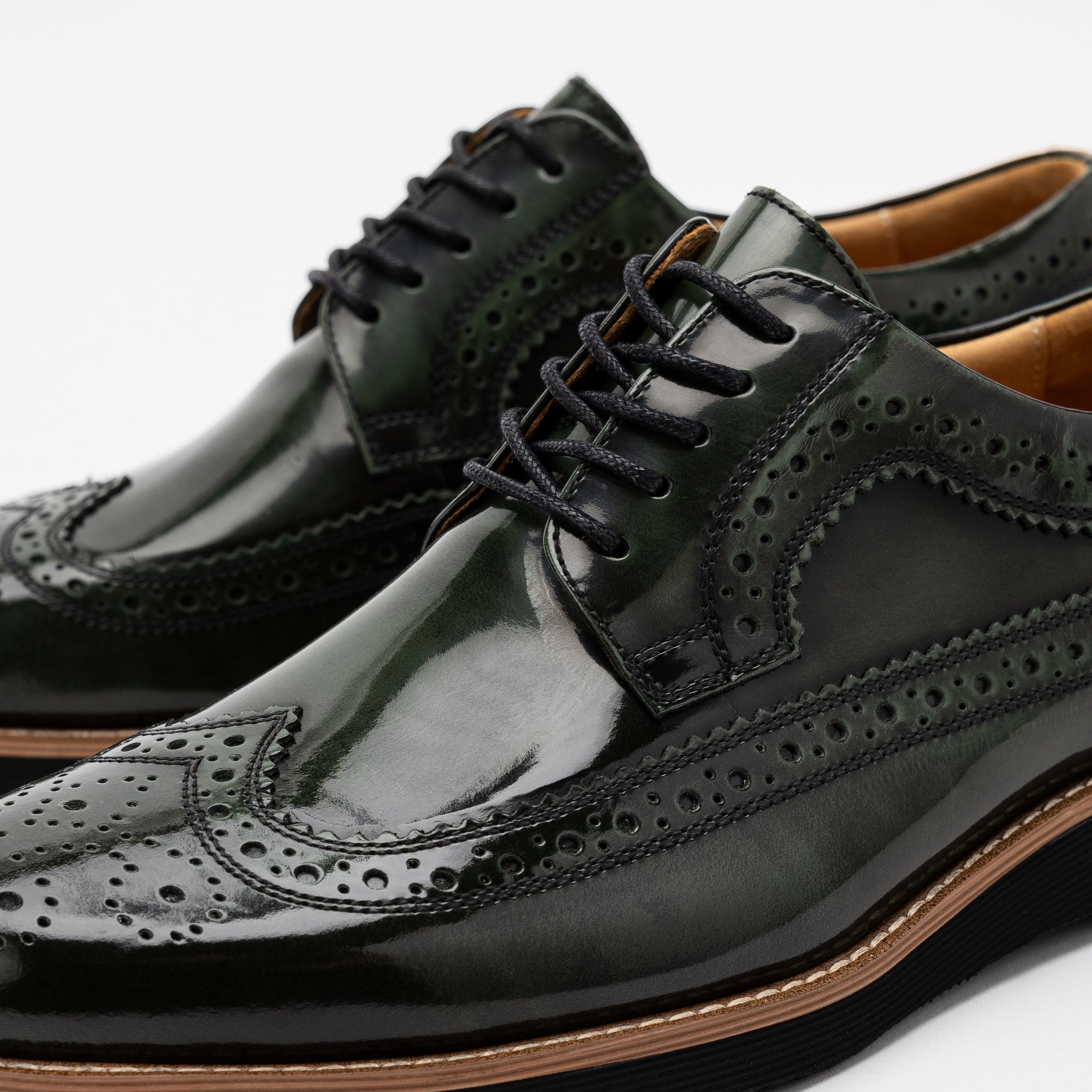 Alexander Green Patent Leather Longwing Sneakers - Image 3
