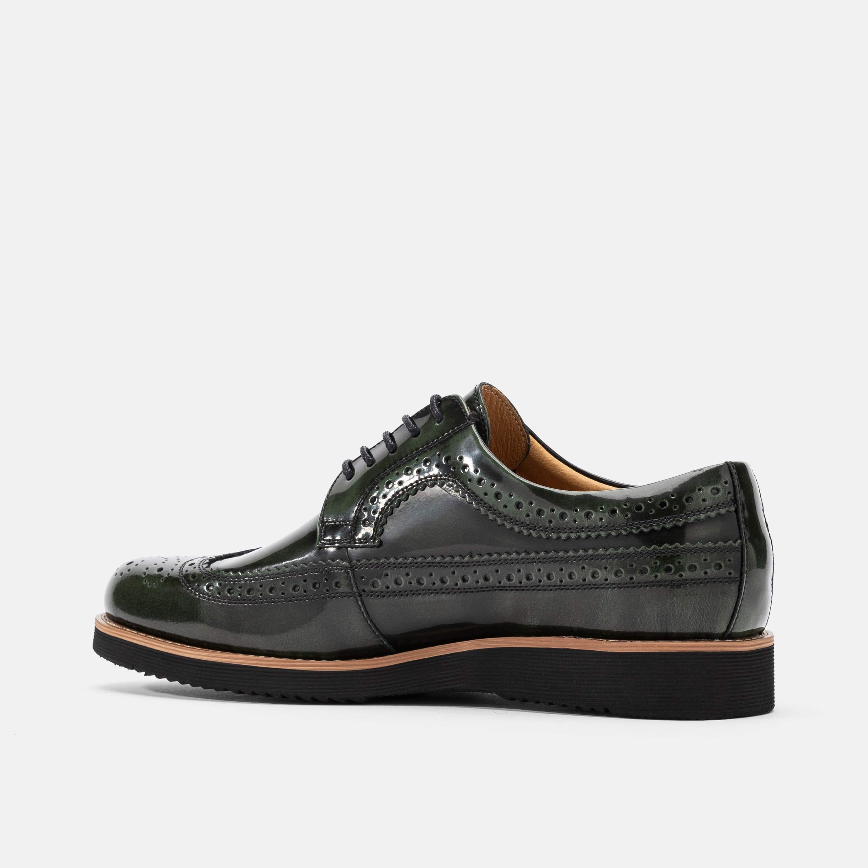 Alexander Green Patent Leather Longwing Sneakers - Image 4