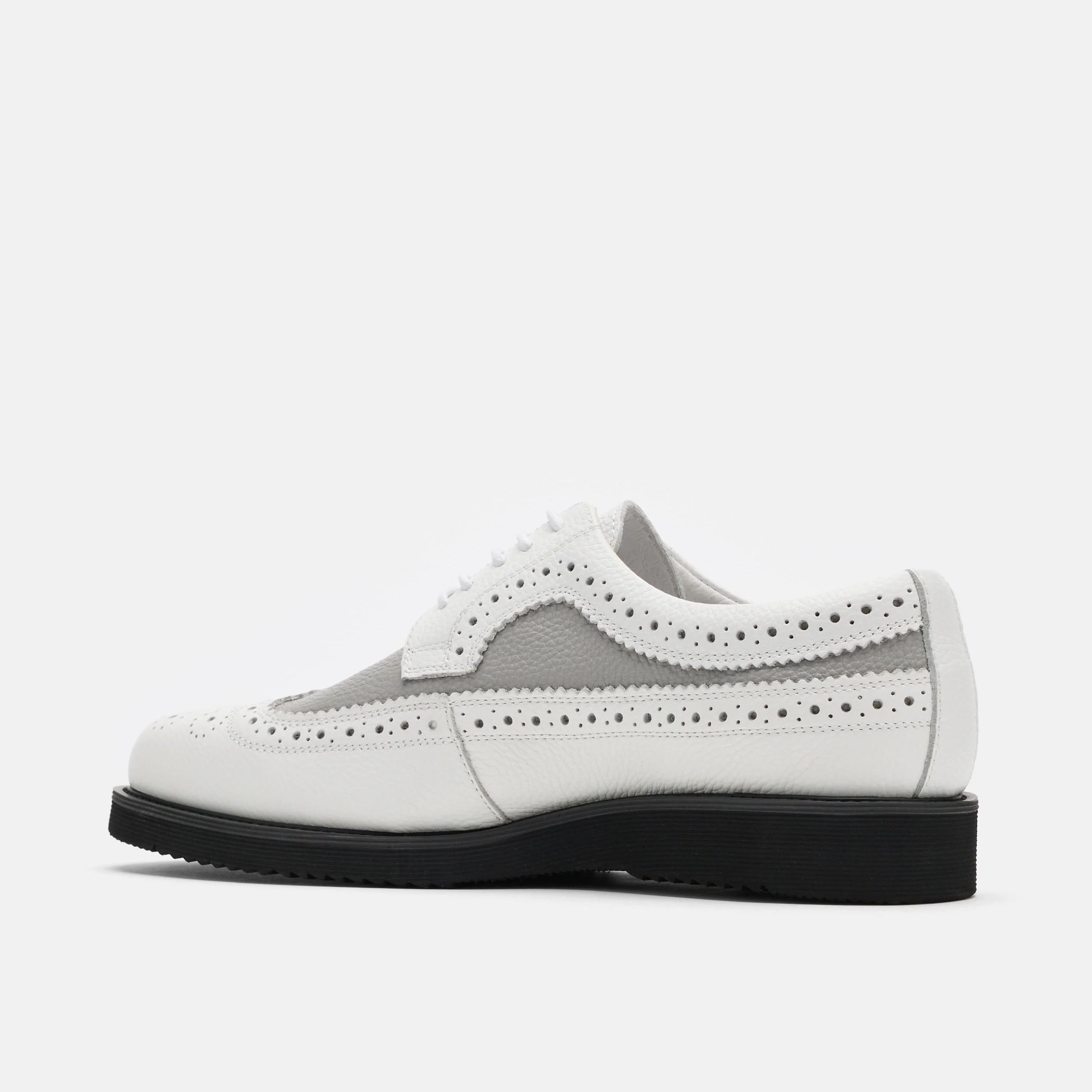 Alexander White/Grey Leather Longwing Sneakers - Image 4