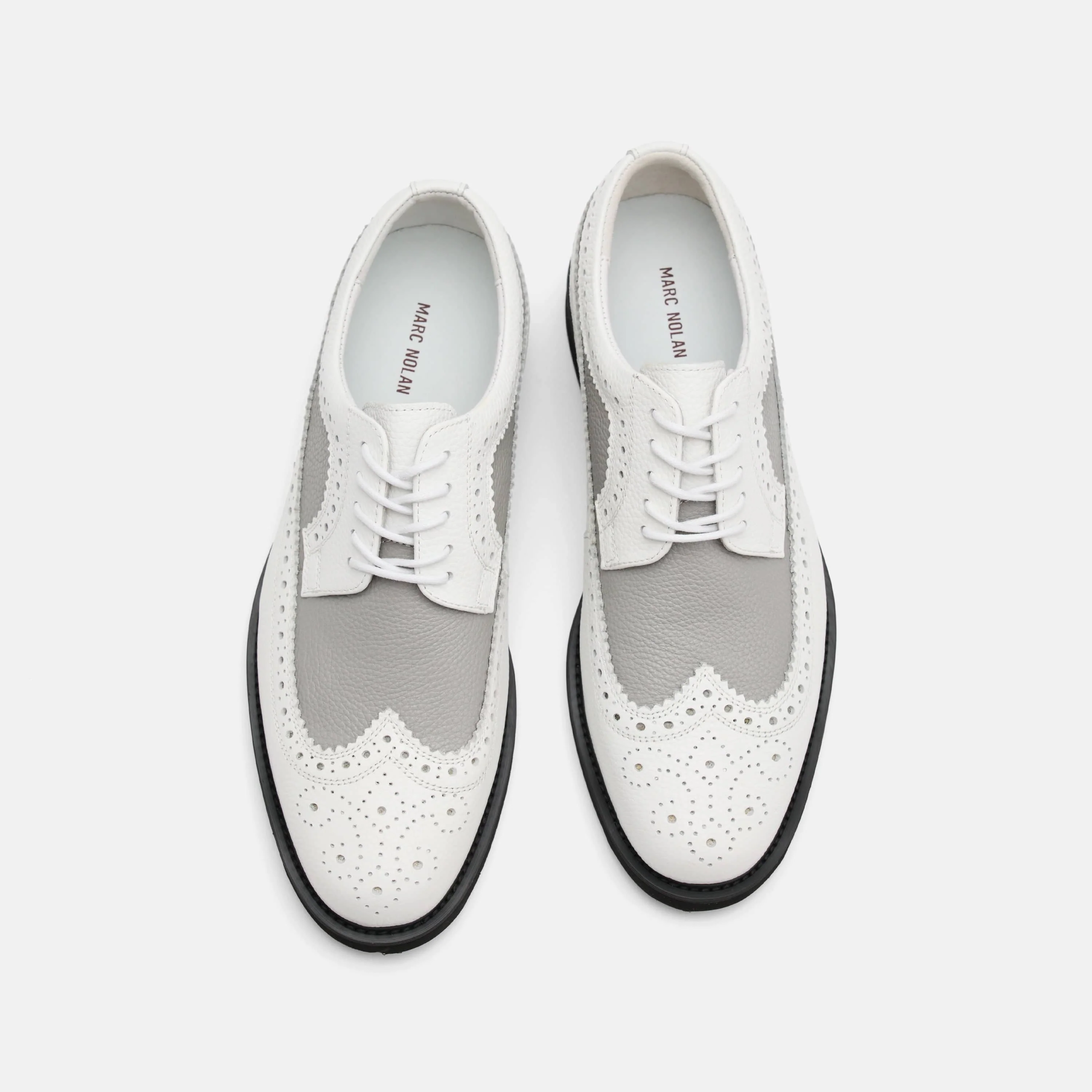 Alexander White/Grey Leather Longwing Sneakers - Image 5