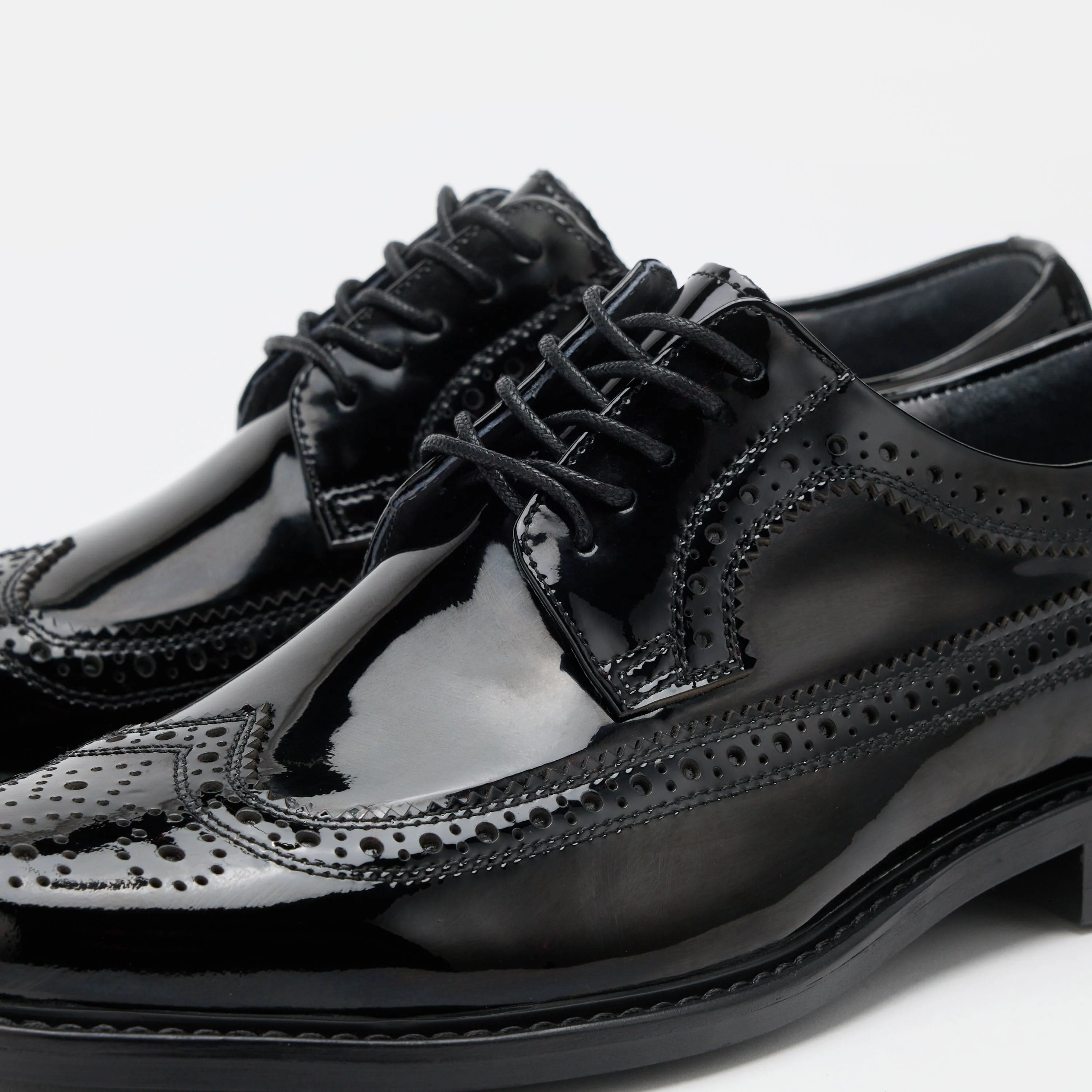 Alistair Black Patent Leather Longwings - Image 3