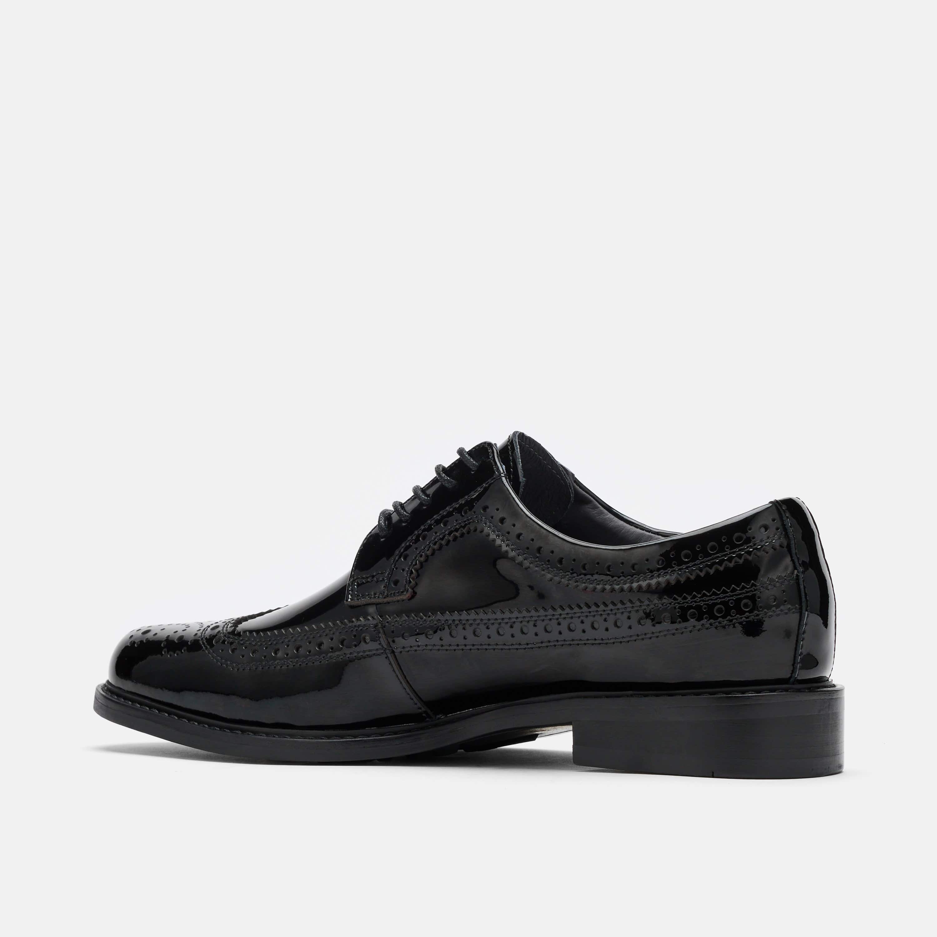 Alistair Black Patent Leather Longwings - Image 4