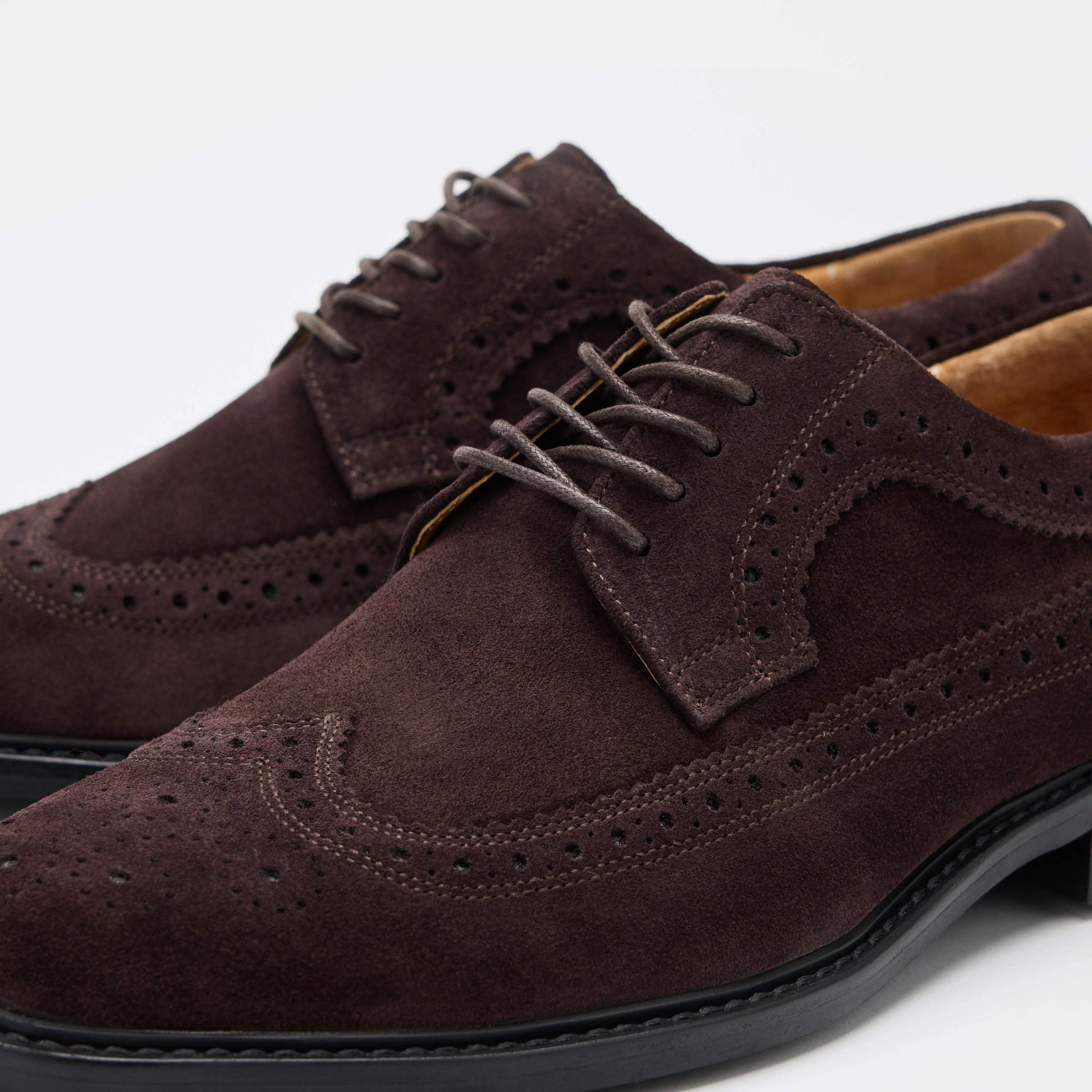 Alistair Chocolate Suede Longwings - Image 3