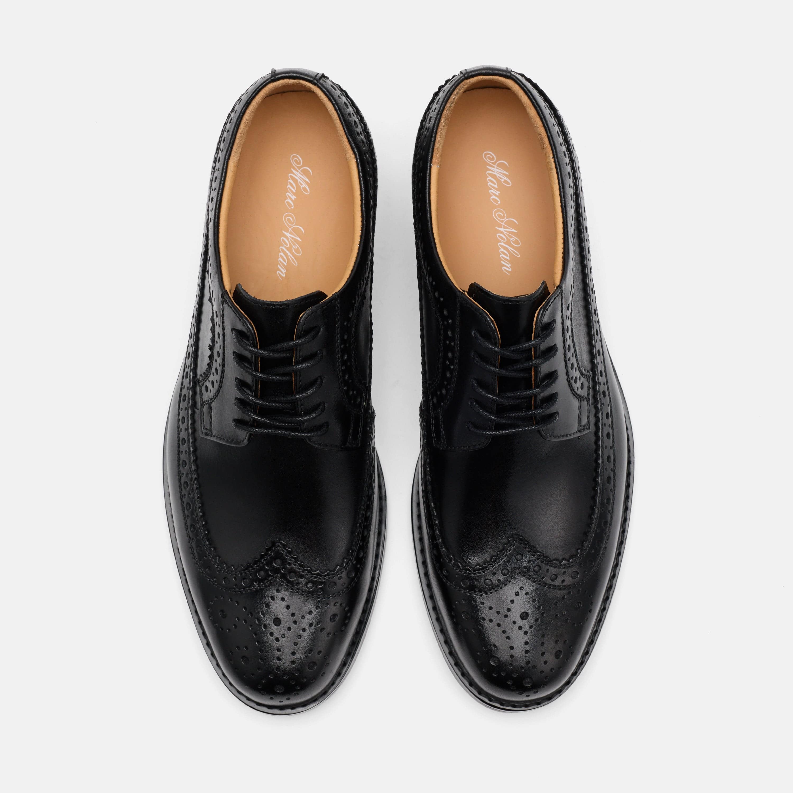 Alistair Black Calf Leather Longwings - Image 5