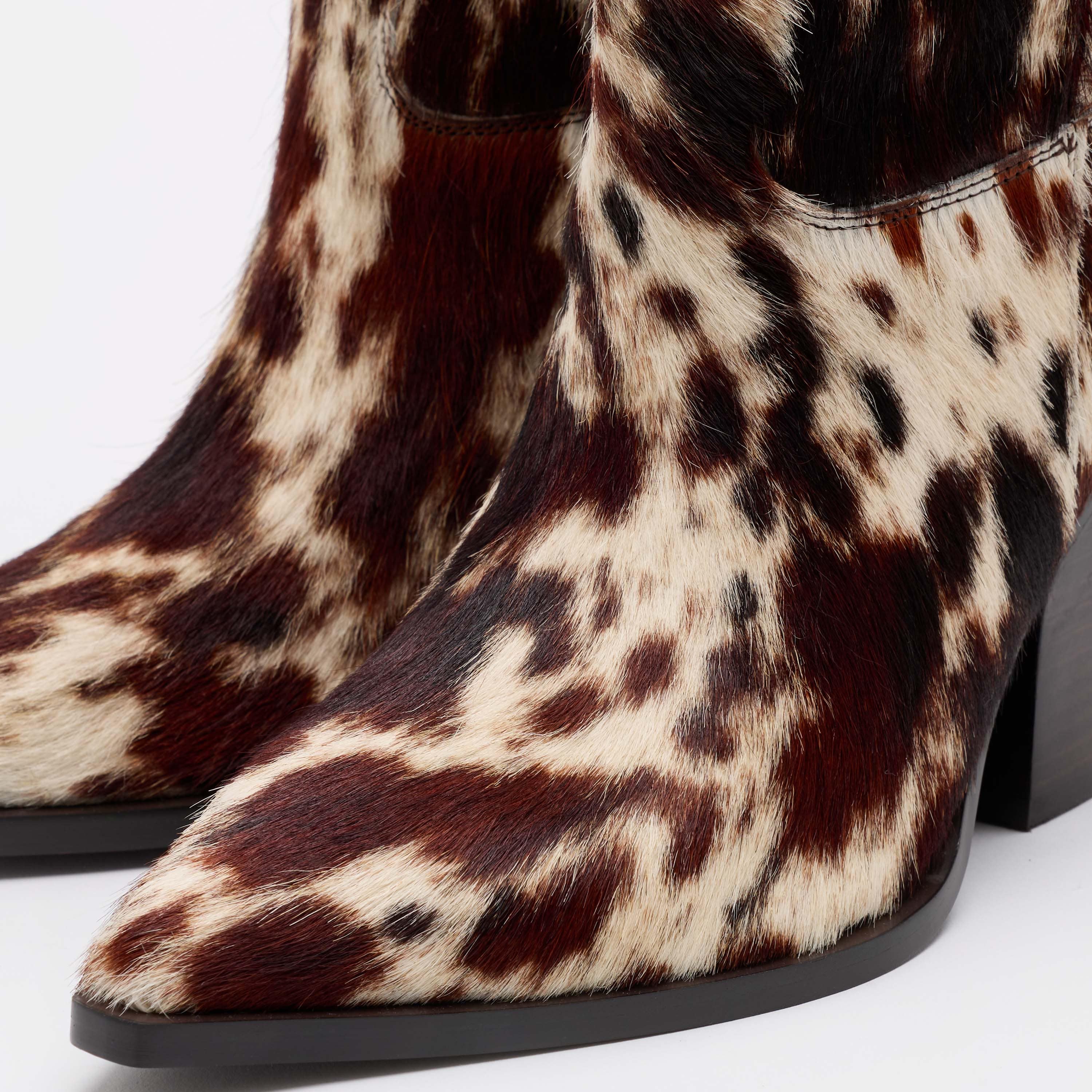 Belle Dark Horse Pony Hair Knee High Boots - Image 3