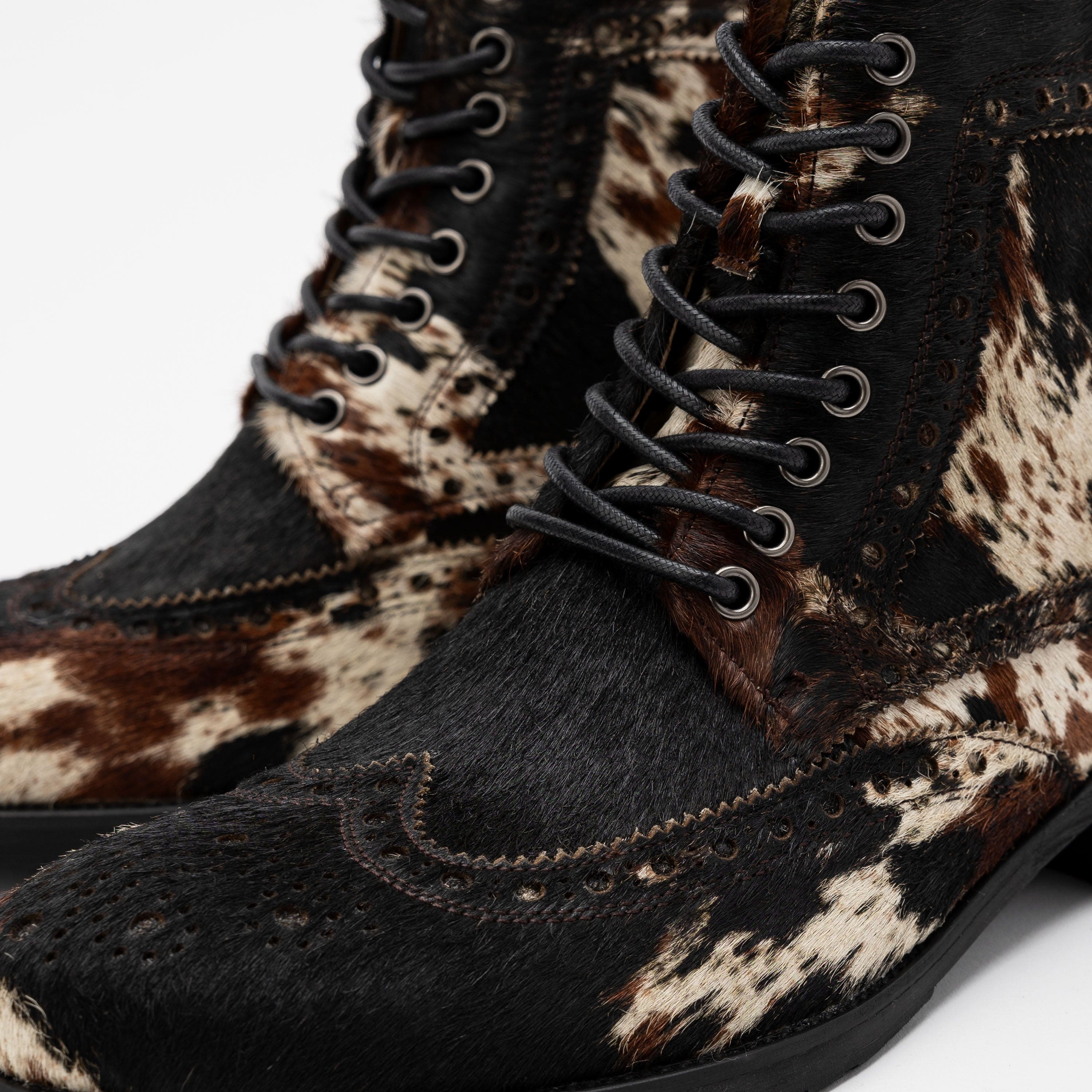 Belmont Dark Horse Wingtip Combat Boots - Image 3