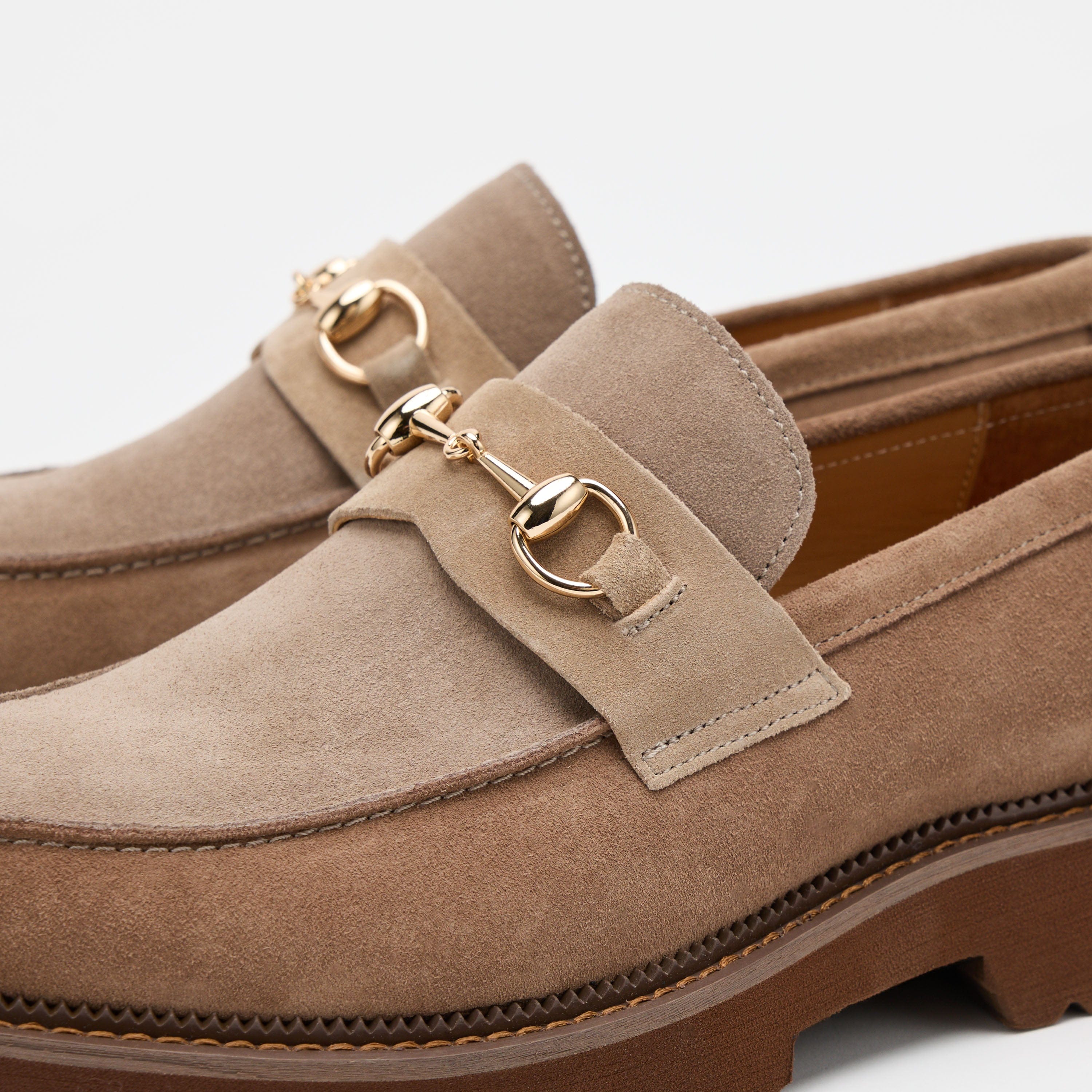 Blake Triple Tan Suede Lug Bit Loafers - Image 3