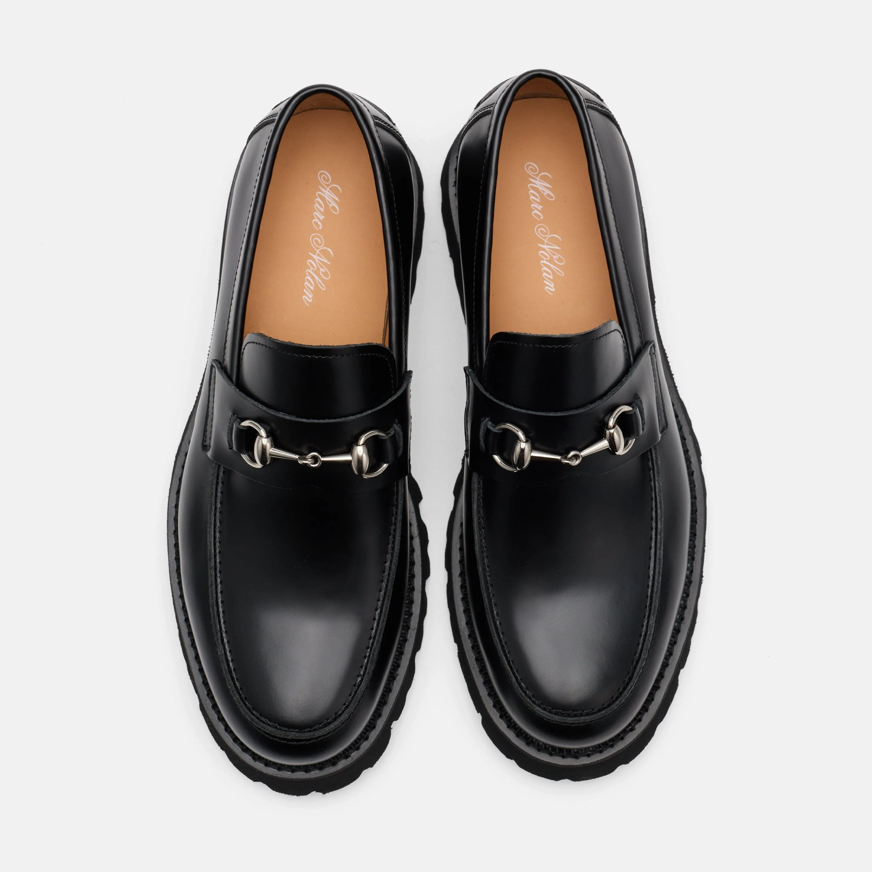 Blake Black Leather Lug Bit Loafers - Image 5