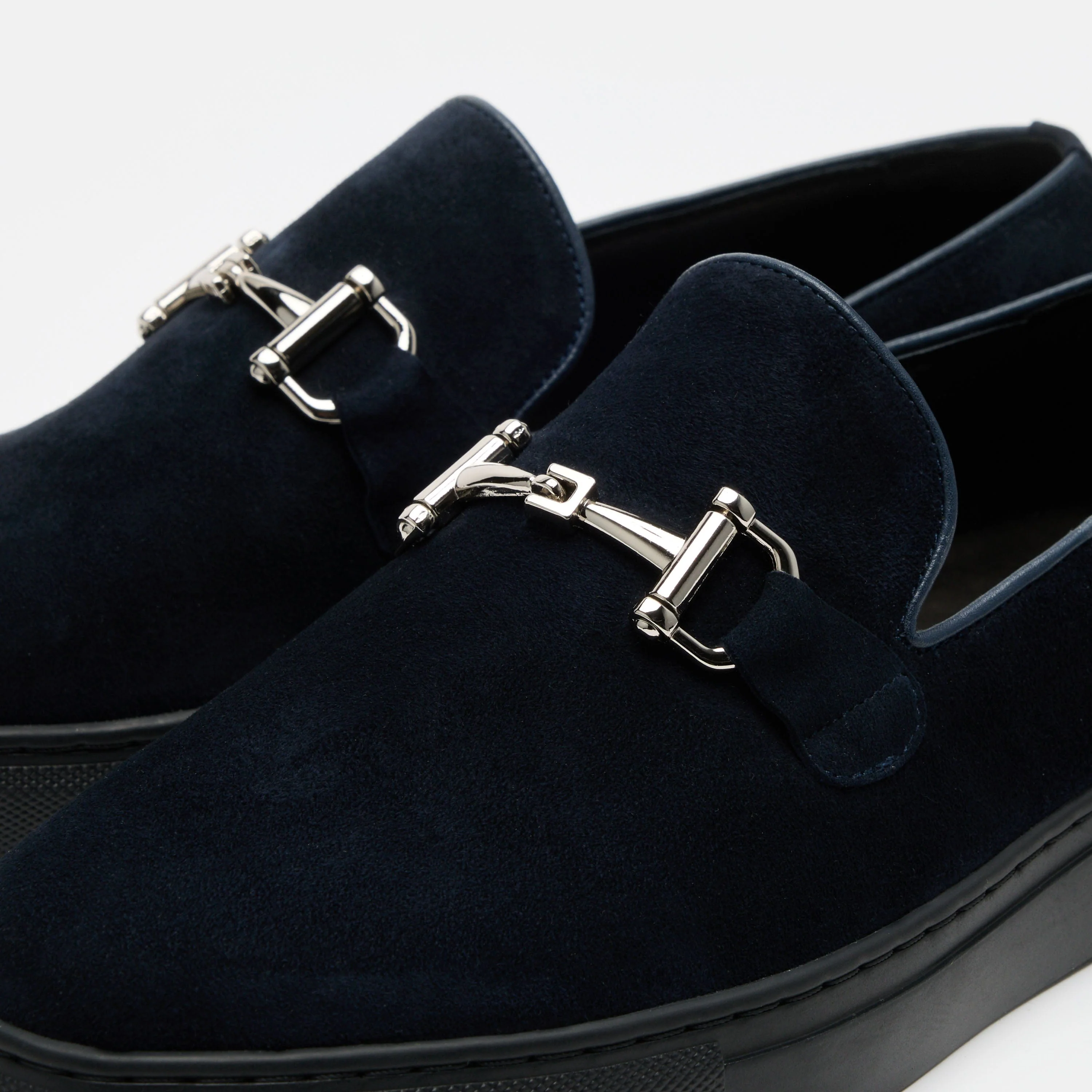 Boardwalk Navy Suede Horse-Bit Sneakers - Image 3