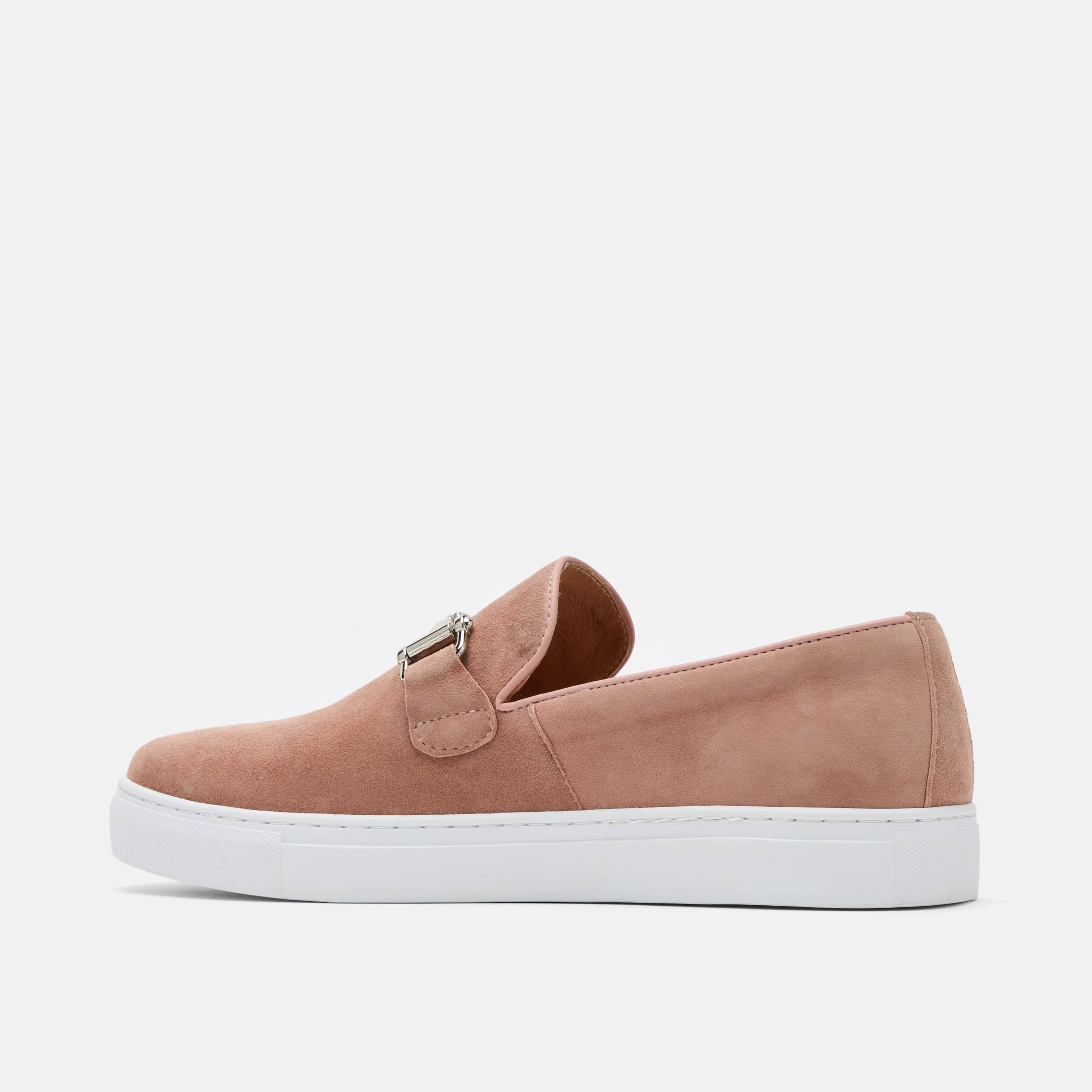Boardwalk Salmon Suede Horse-Bit Sneakers - Image 4