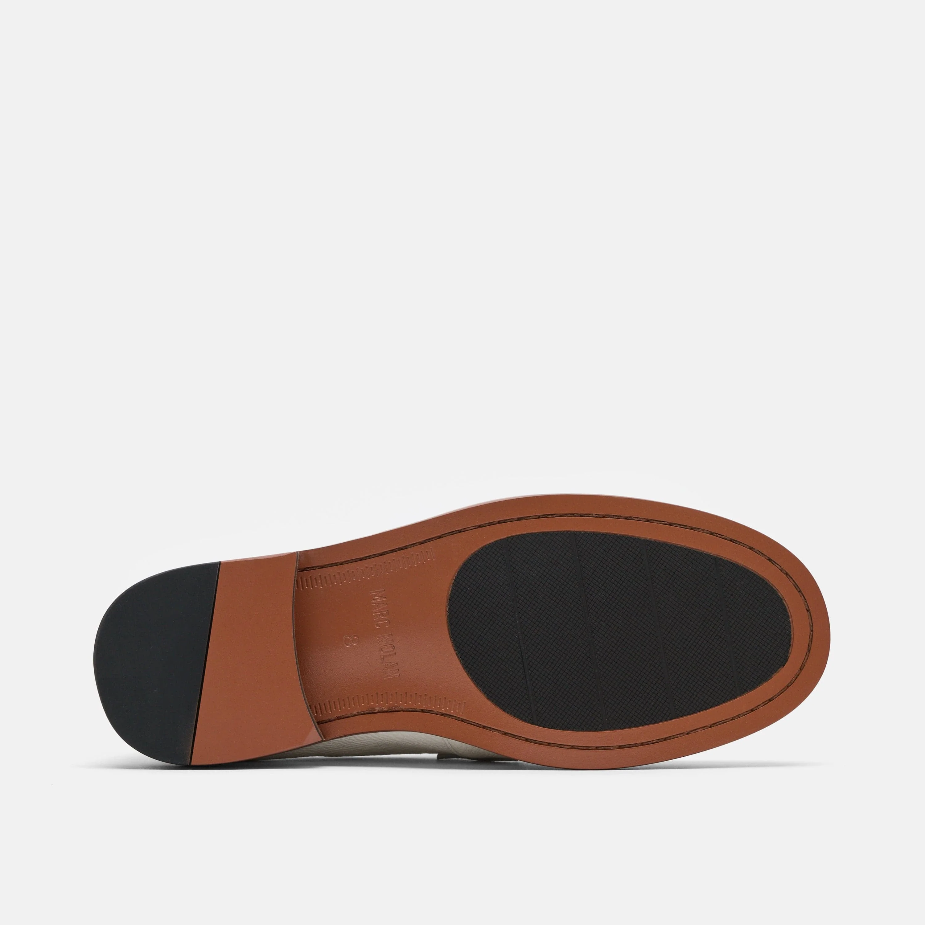 Boardwalk White Pebble Leather Horse-Bit Loafers - Image 6