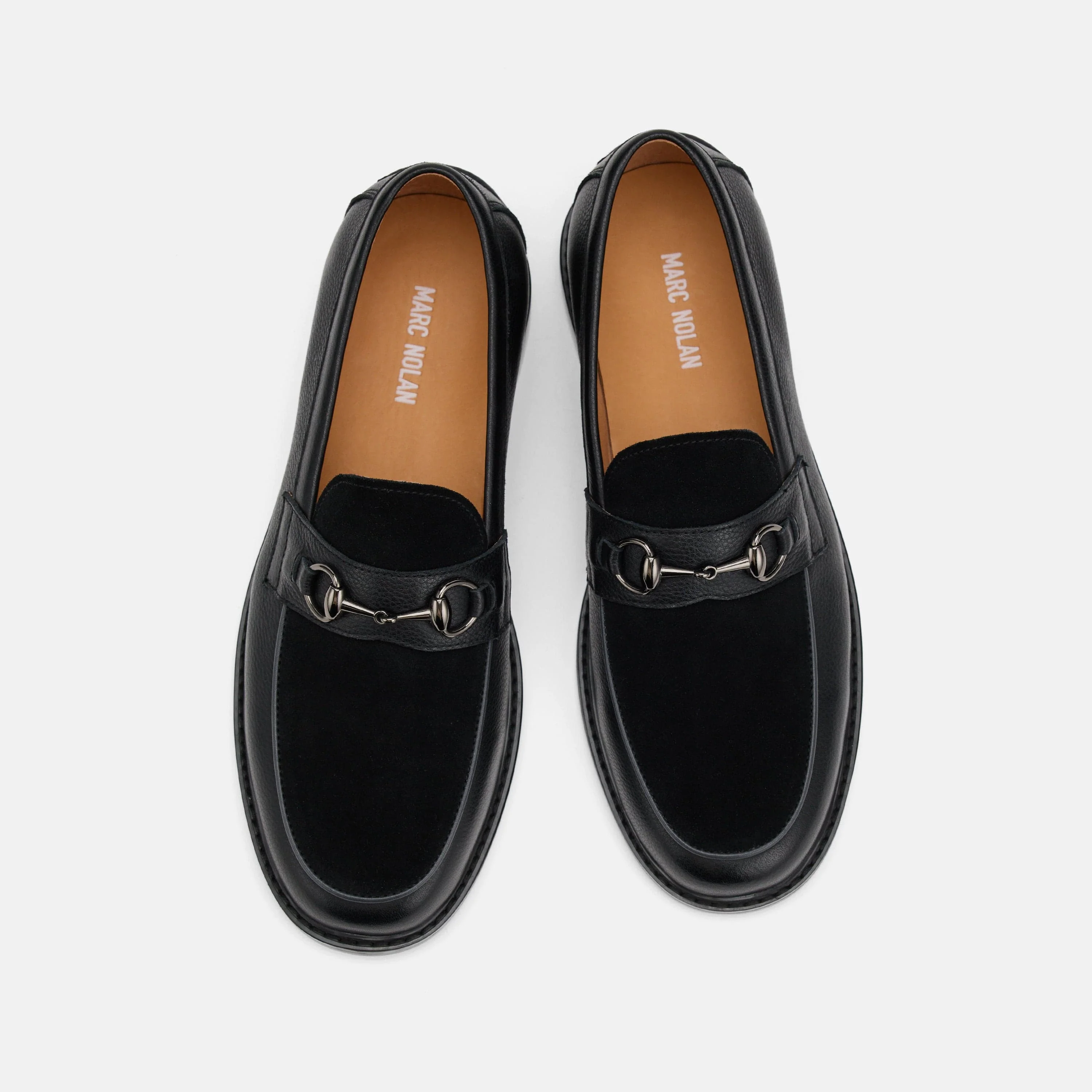 Boardwalk Black Pebble Leather Horse-Bit Loafers - Image 4