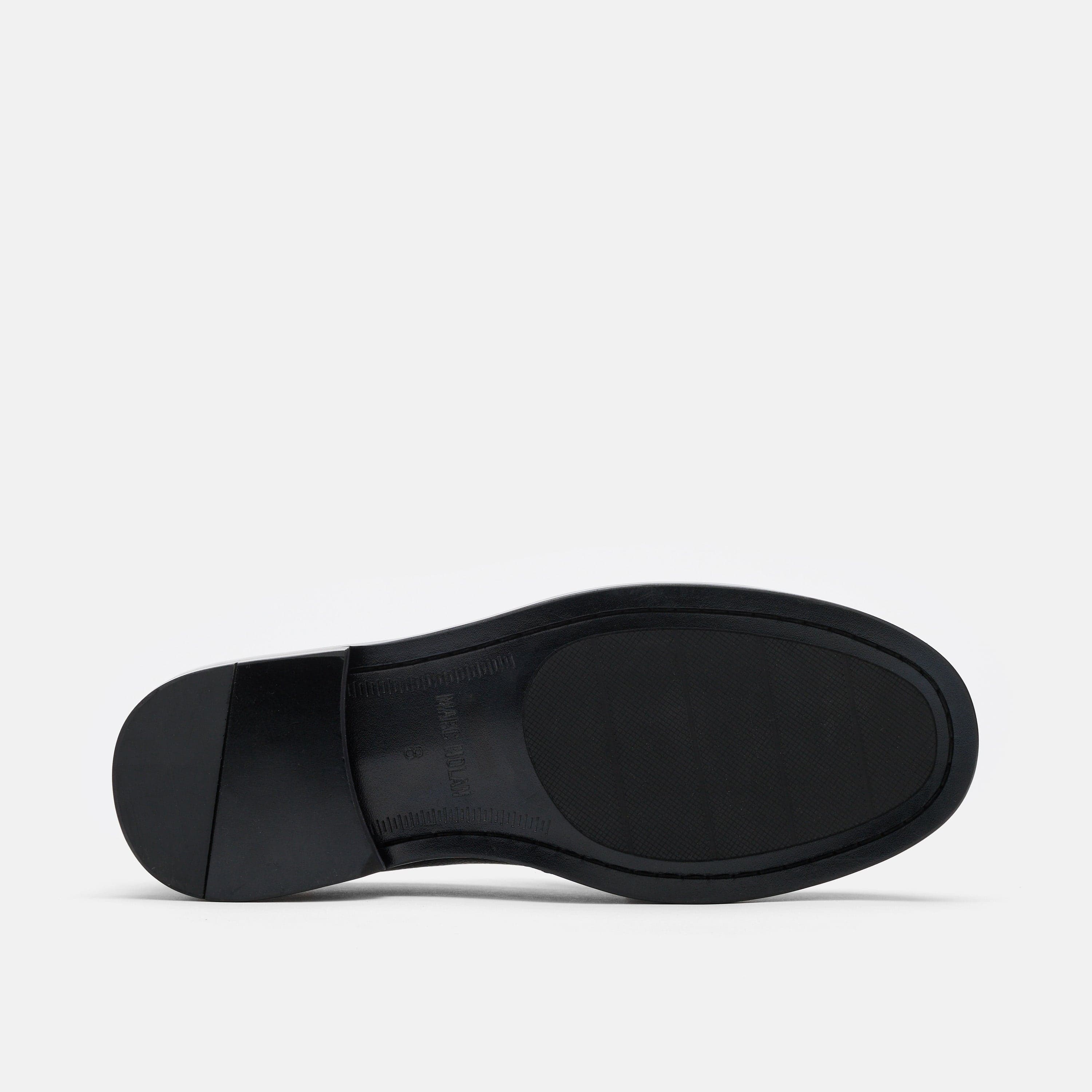 Boardwalk Black Pebble Leather Horse-Bit Loafers - Image 6