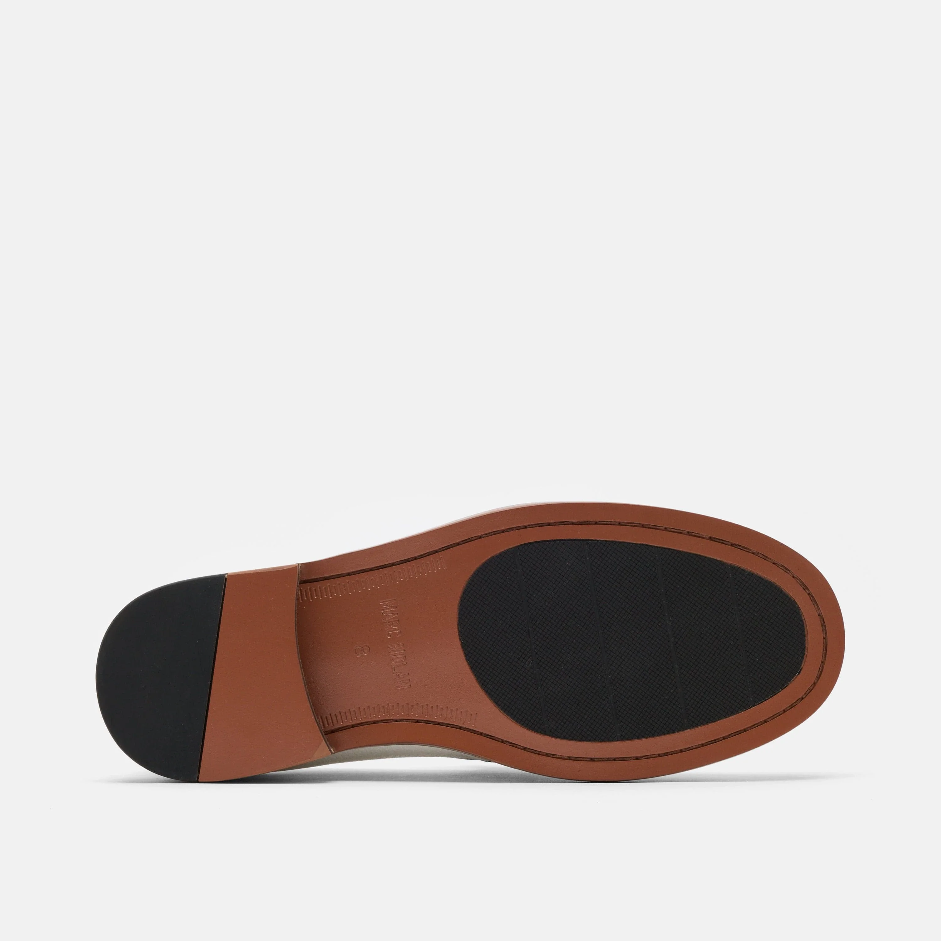 Calum White Leather Penny Loafers - Image 6