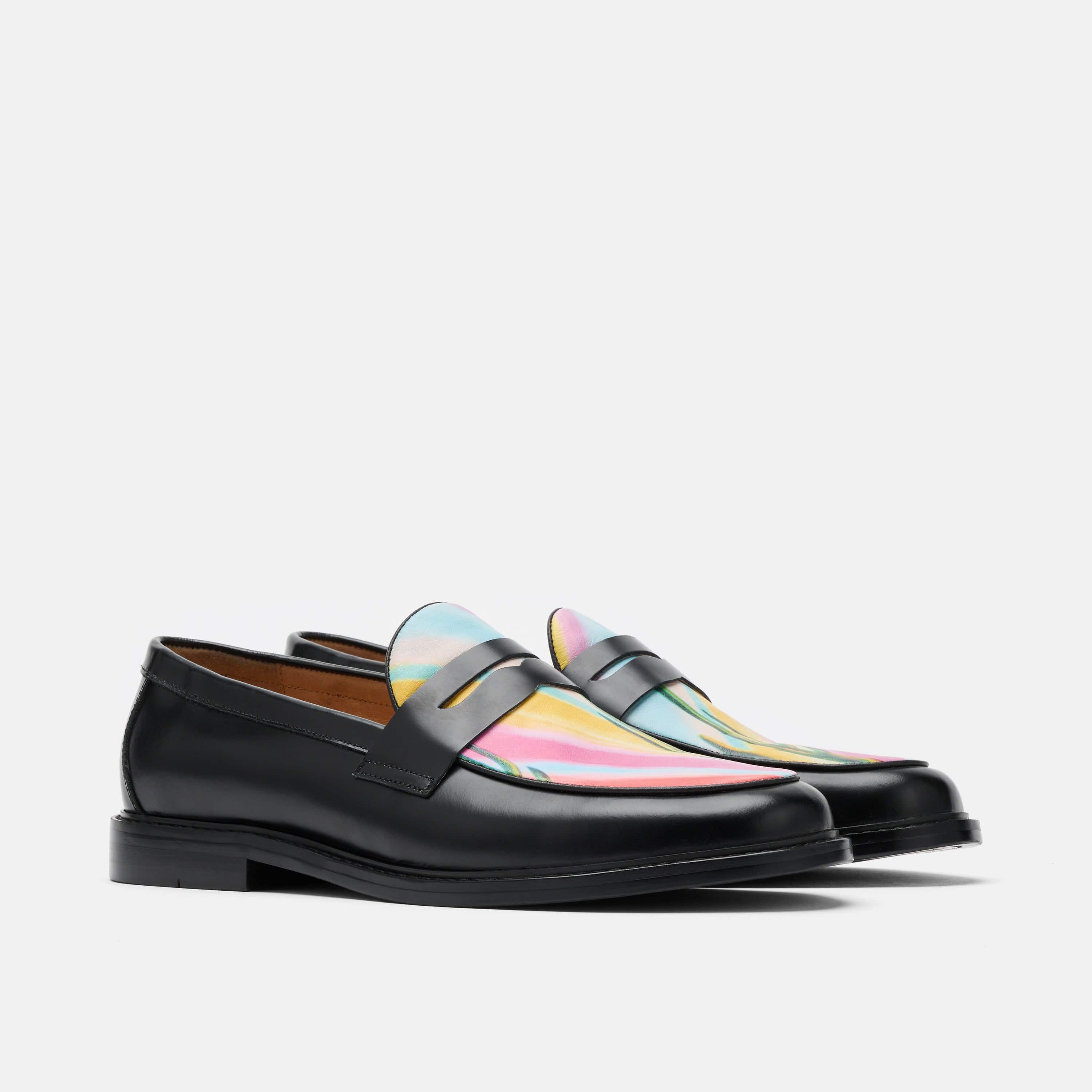 Calum Cactus Leather Penny Loafers - Image 2