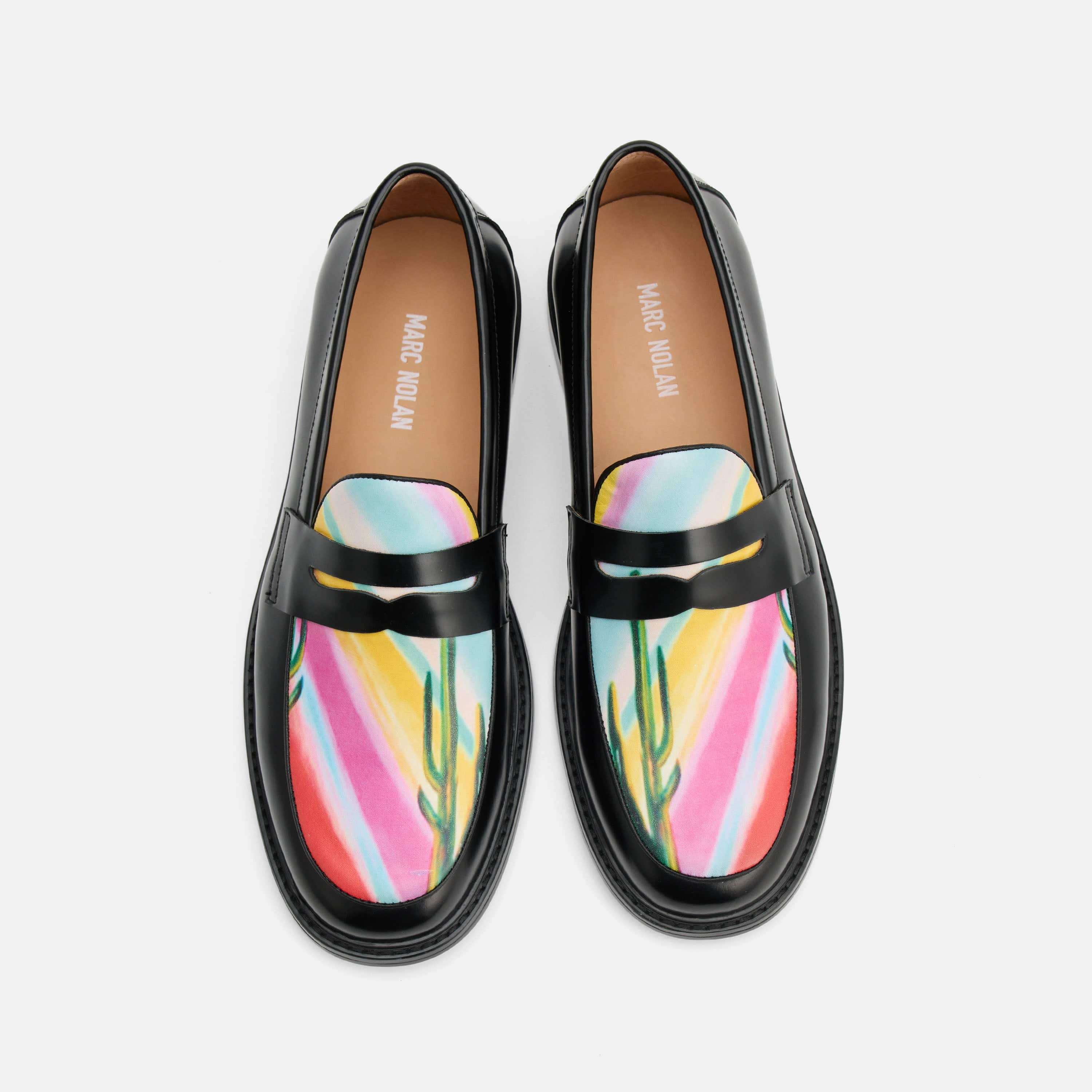 Calum Cactus Leather Penny Loafers - Image 5