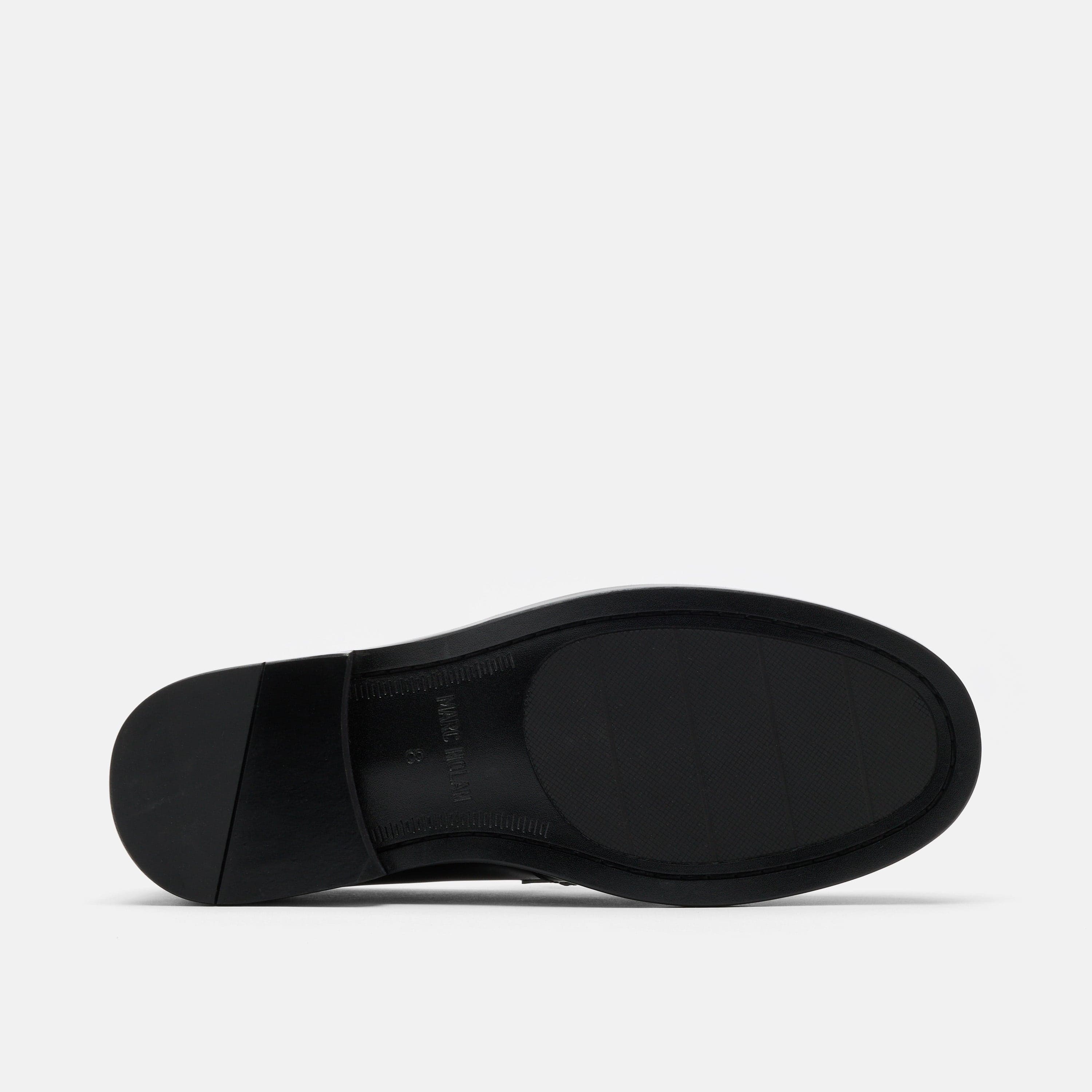 Calum Navy Patent Leather Penny Loafers - Image 6