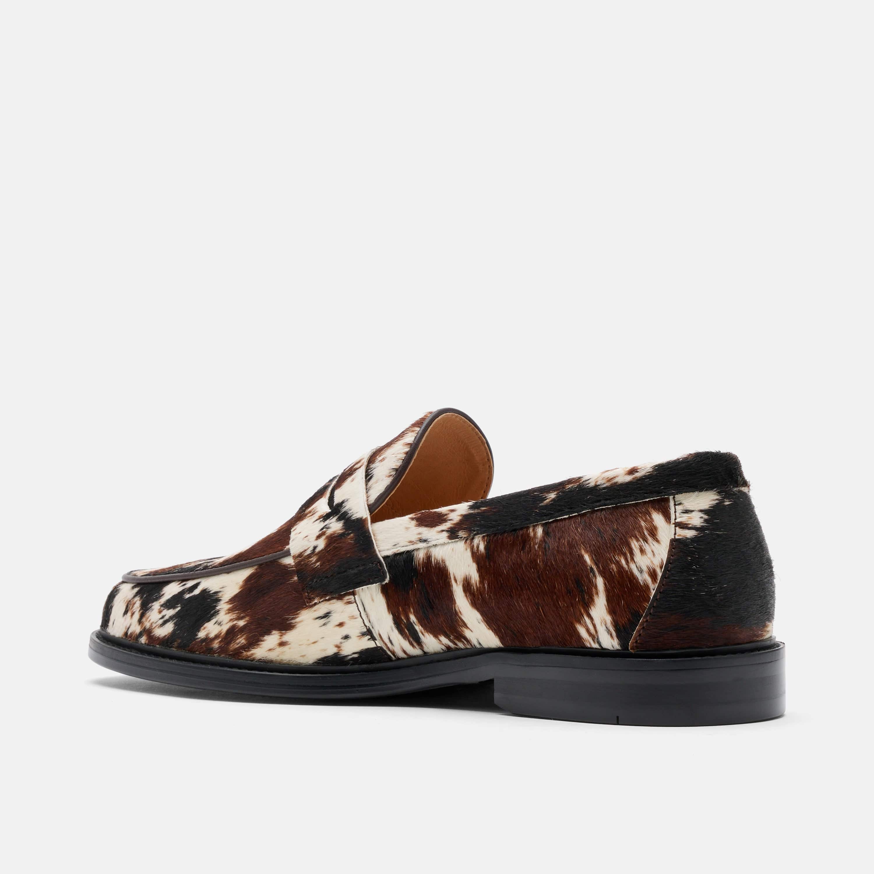 Calum Dark Horse Pony Hair Penny Loafers - Image 5