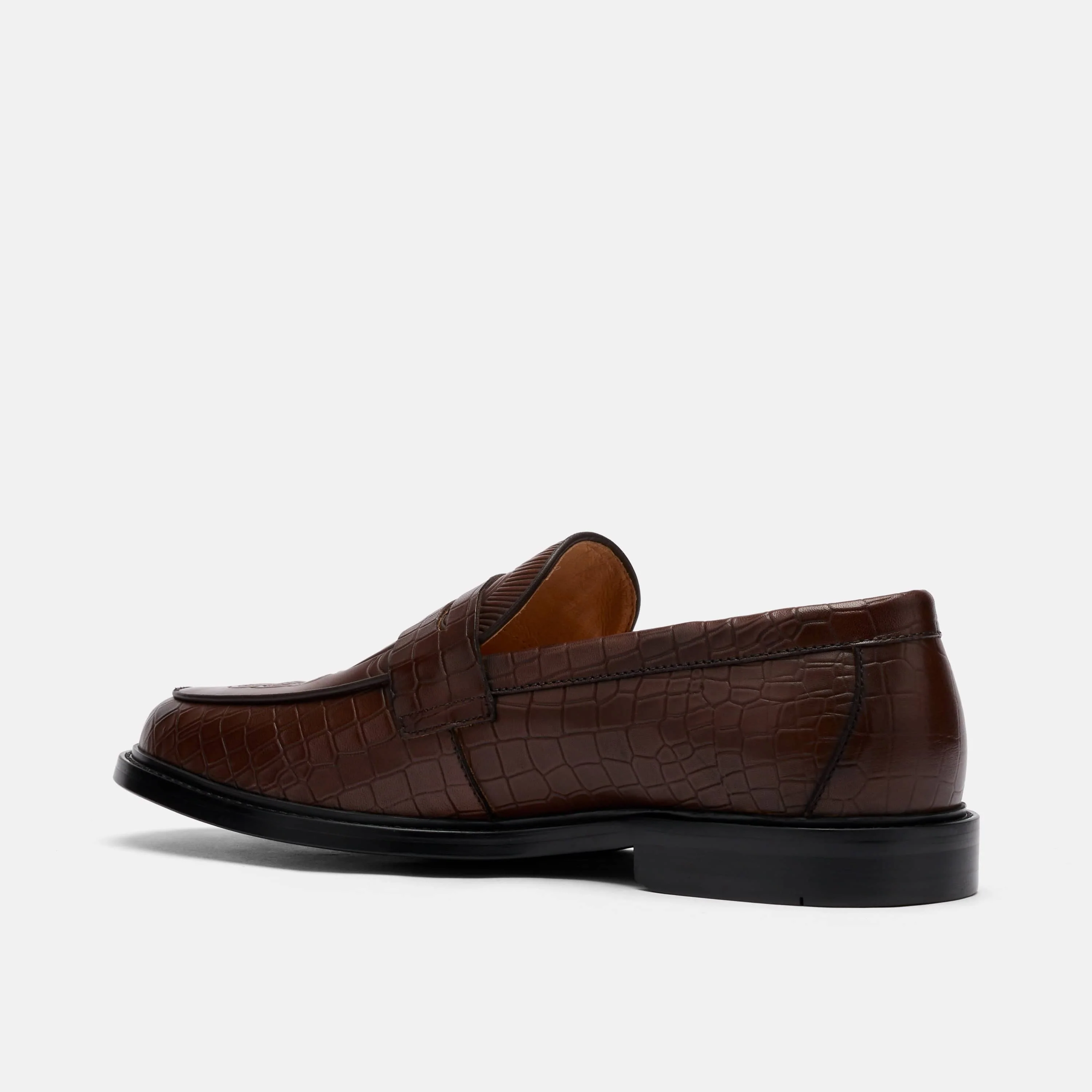 Calum Brown Bull Leather Penny Loafers - Image 4