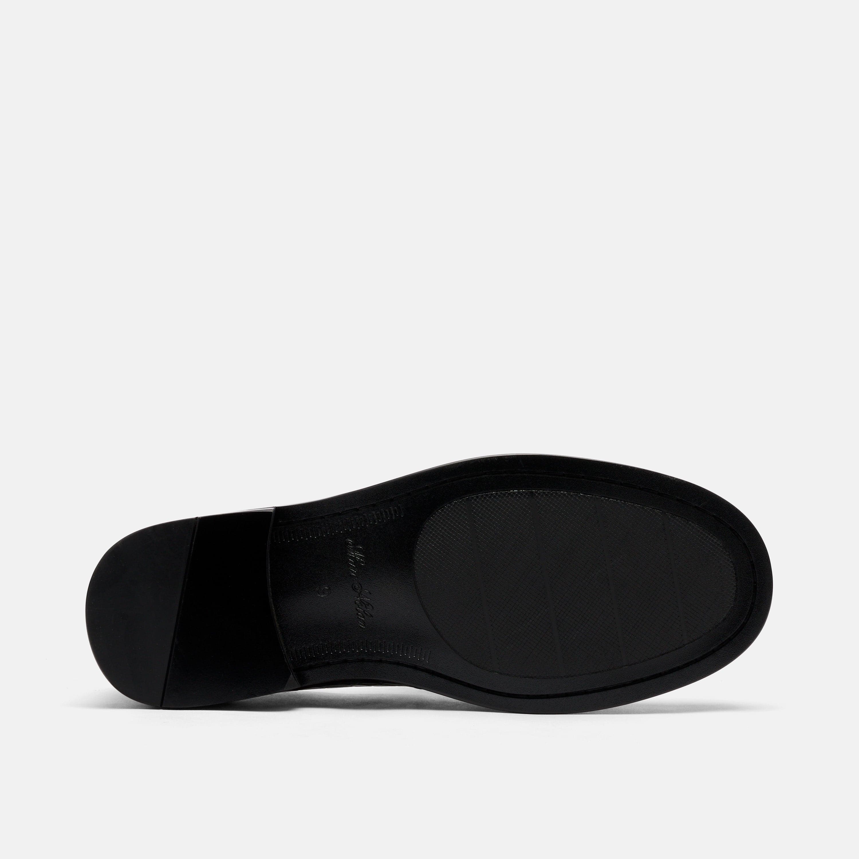 Calum Black Bull Leather Penny Loafers - Image 6