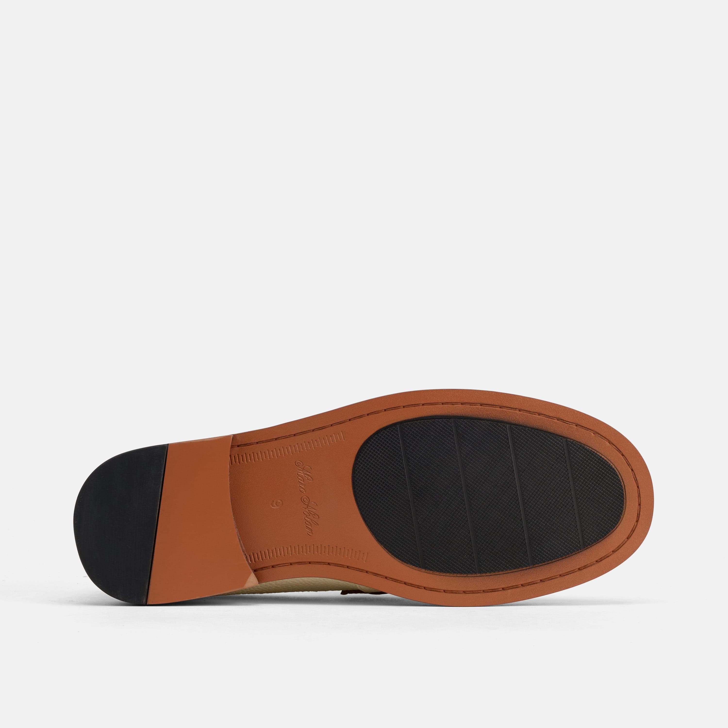 Calum Cream Leather Penny Loafers - Image 6