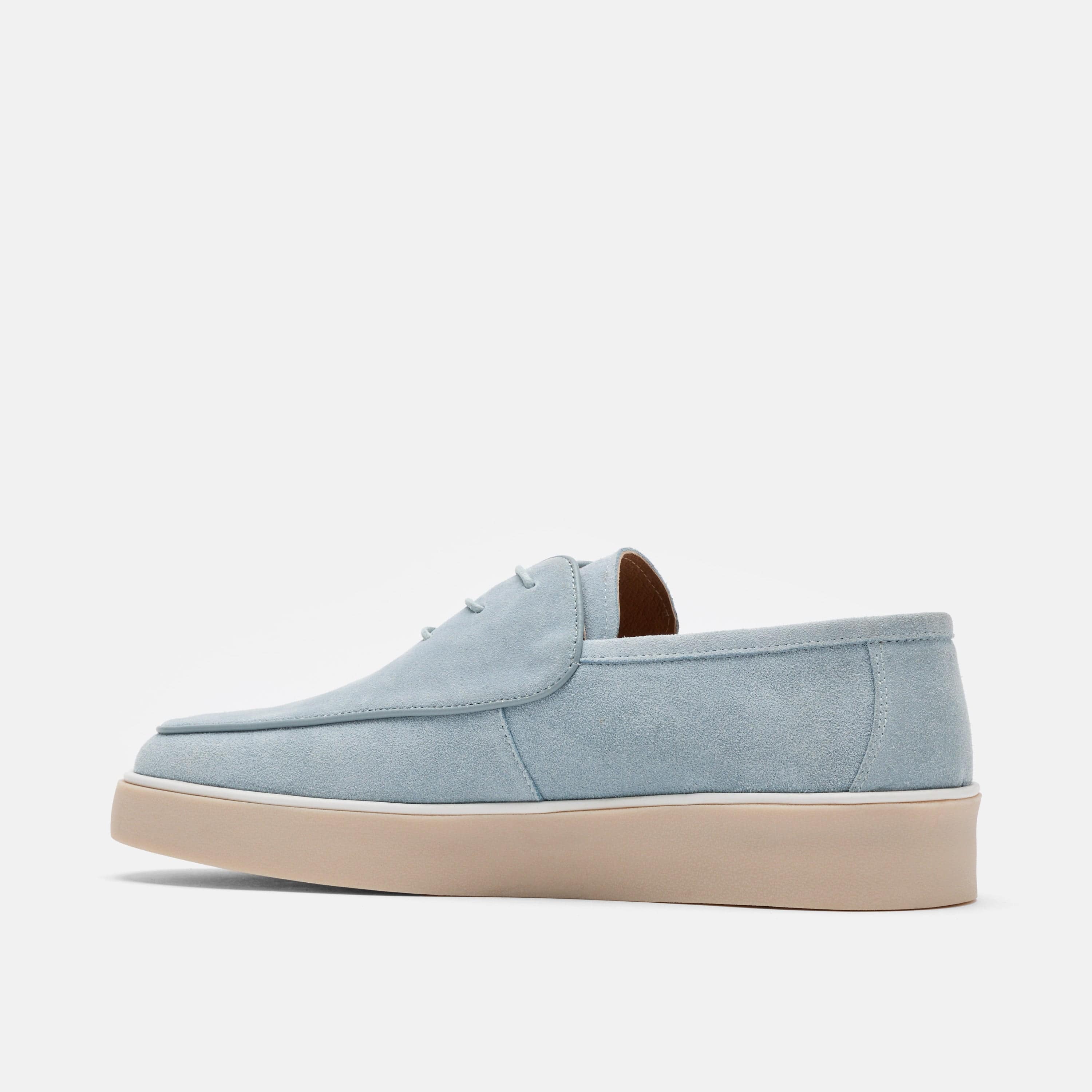 Cannes Sky Blue Suede Lace-Up Sneakers - Image 4