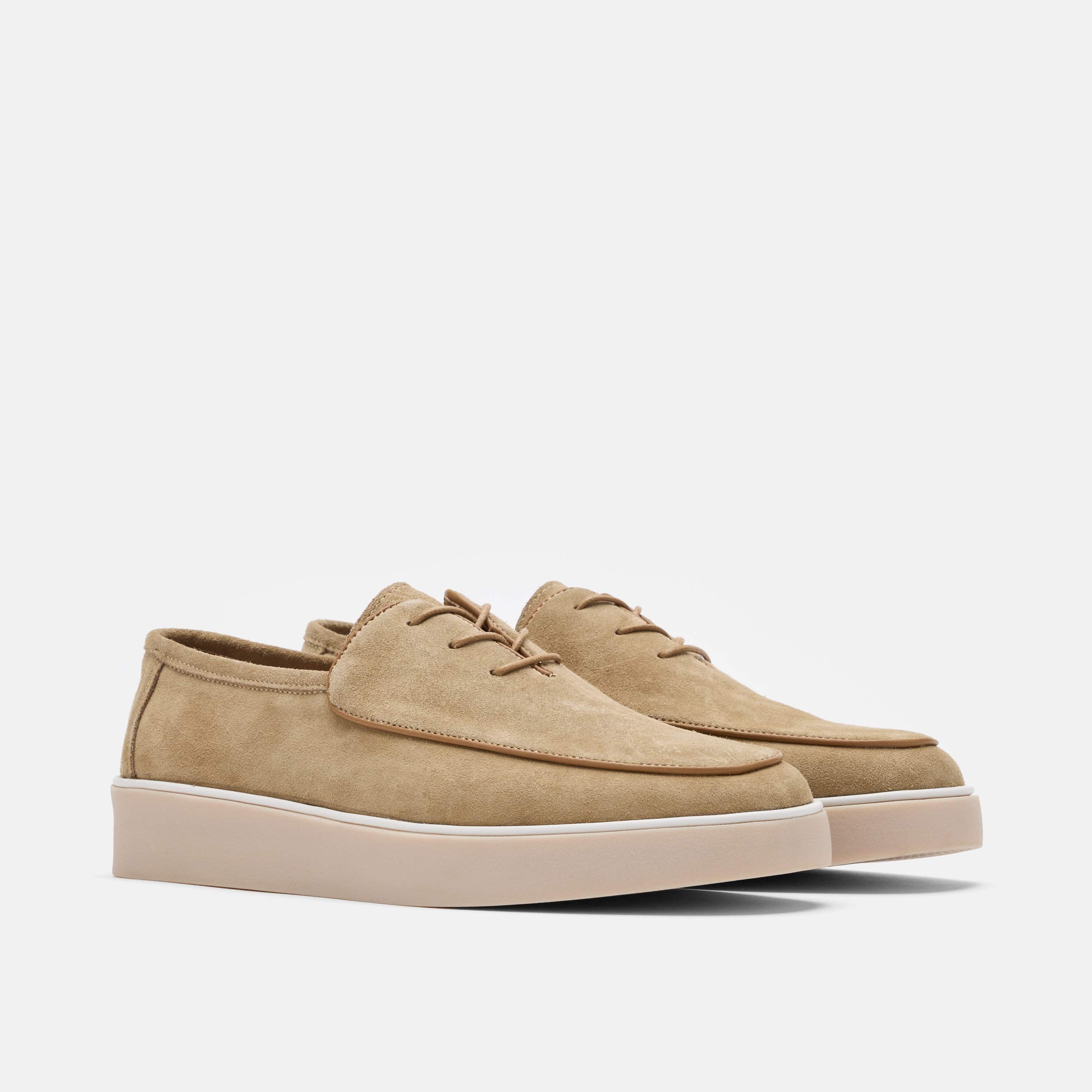 Cannes Tan Suede Lace-Up Sneakers - Image 2