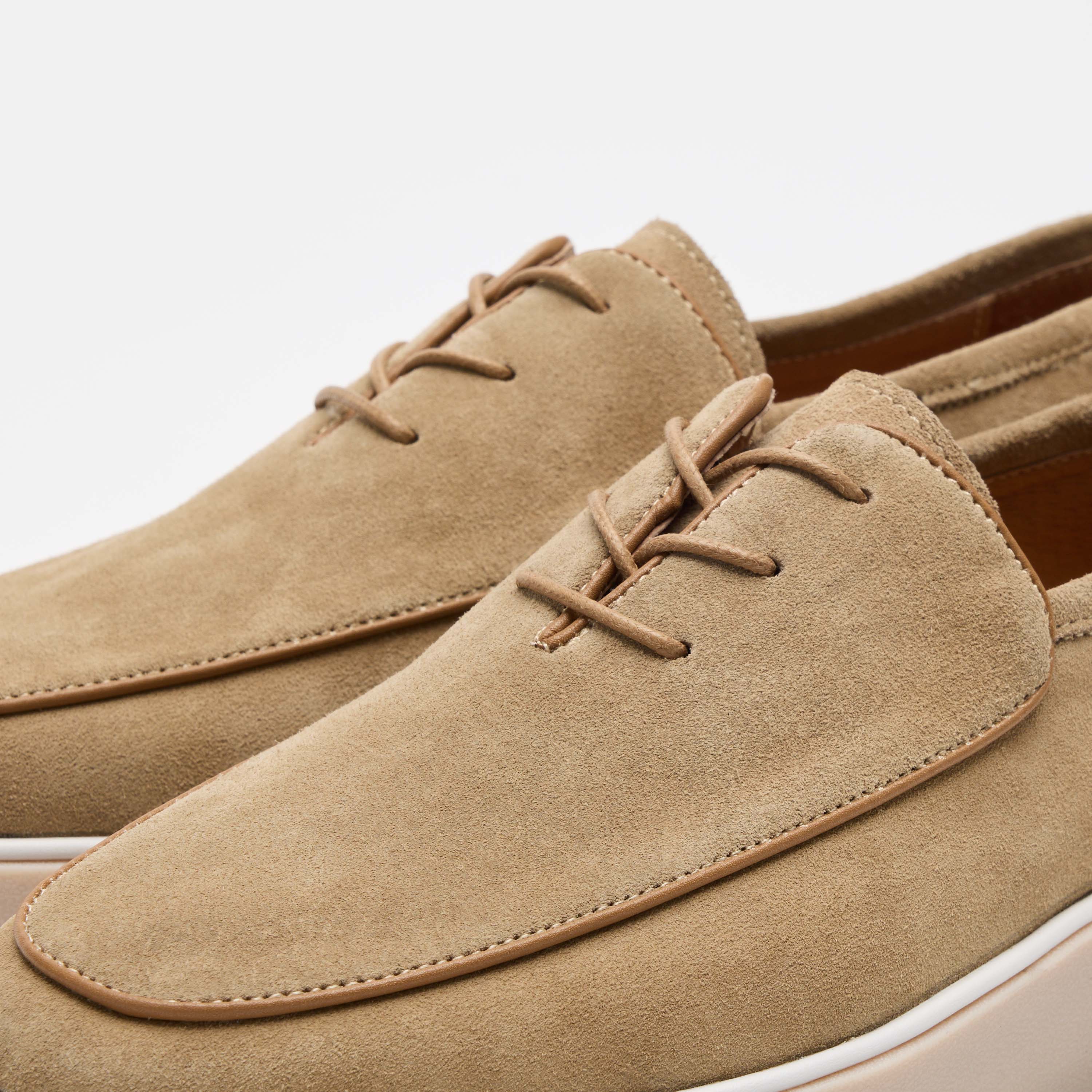 Cannes Tan Suede Lace-Up Sneakers - Image 3