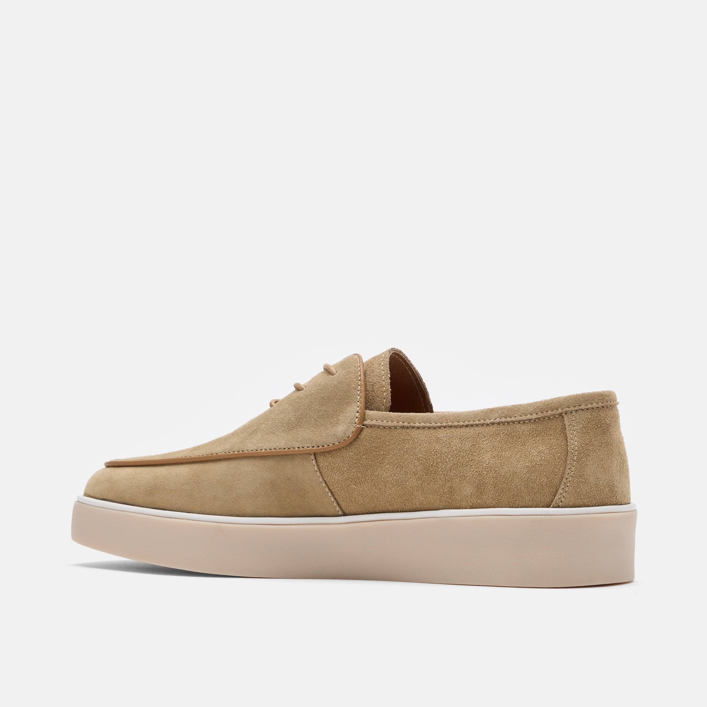 Cannes Tan Suede Lace-Up Sneakers - Image 4