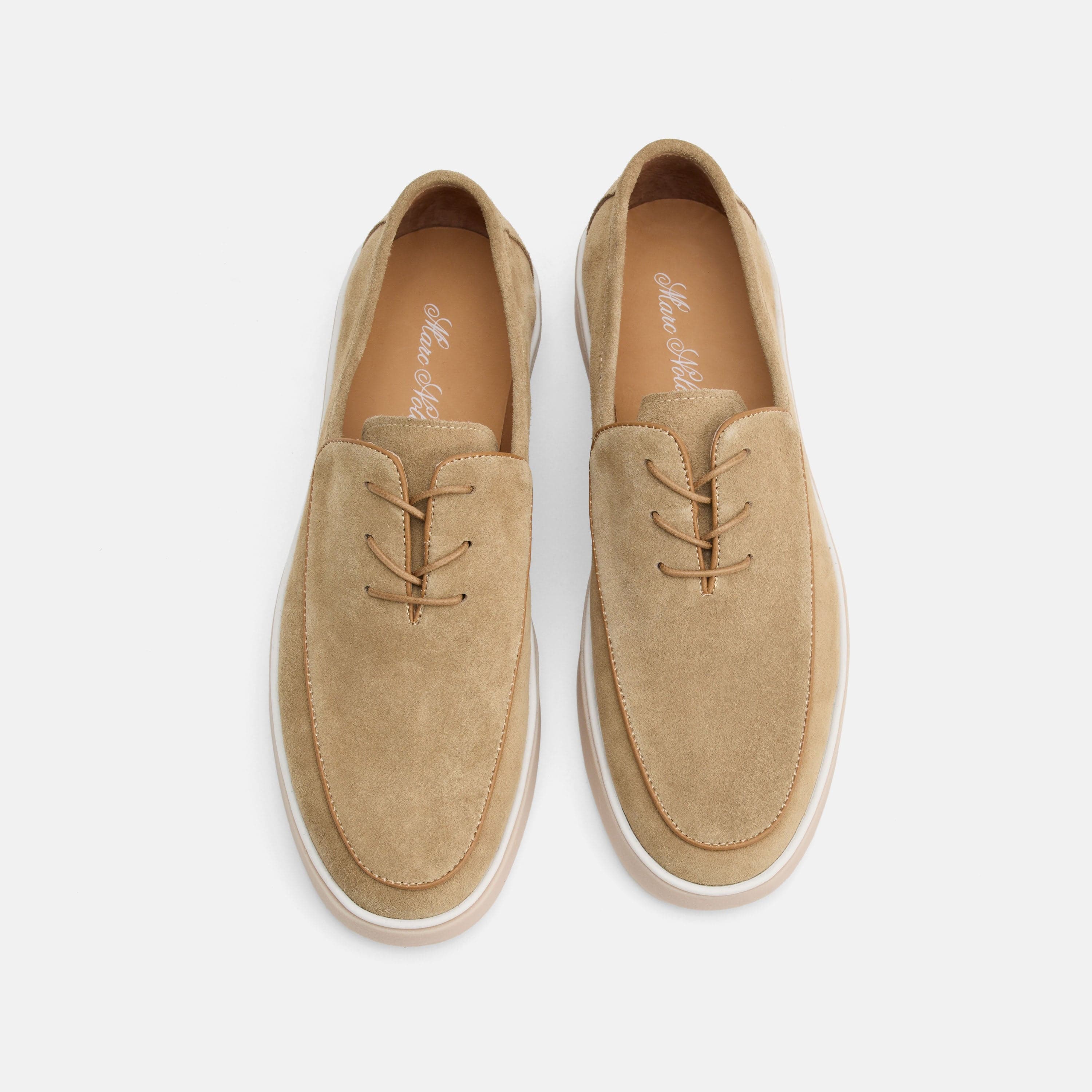 Cannes Tan Suede Lace-Up Sneakers - Image 5
