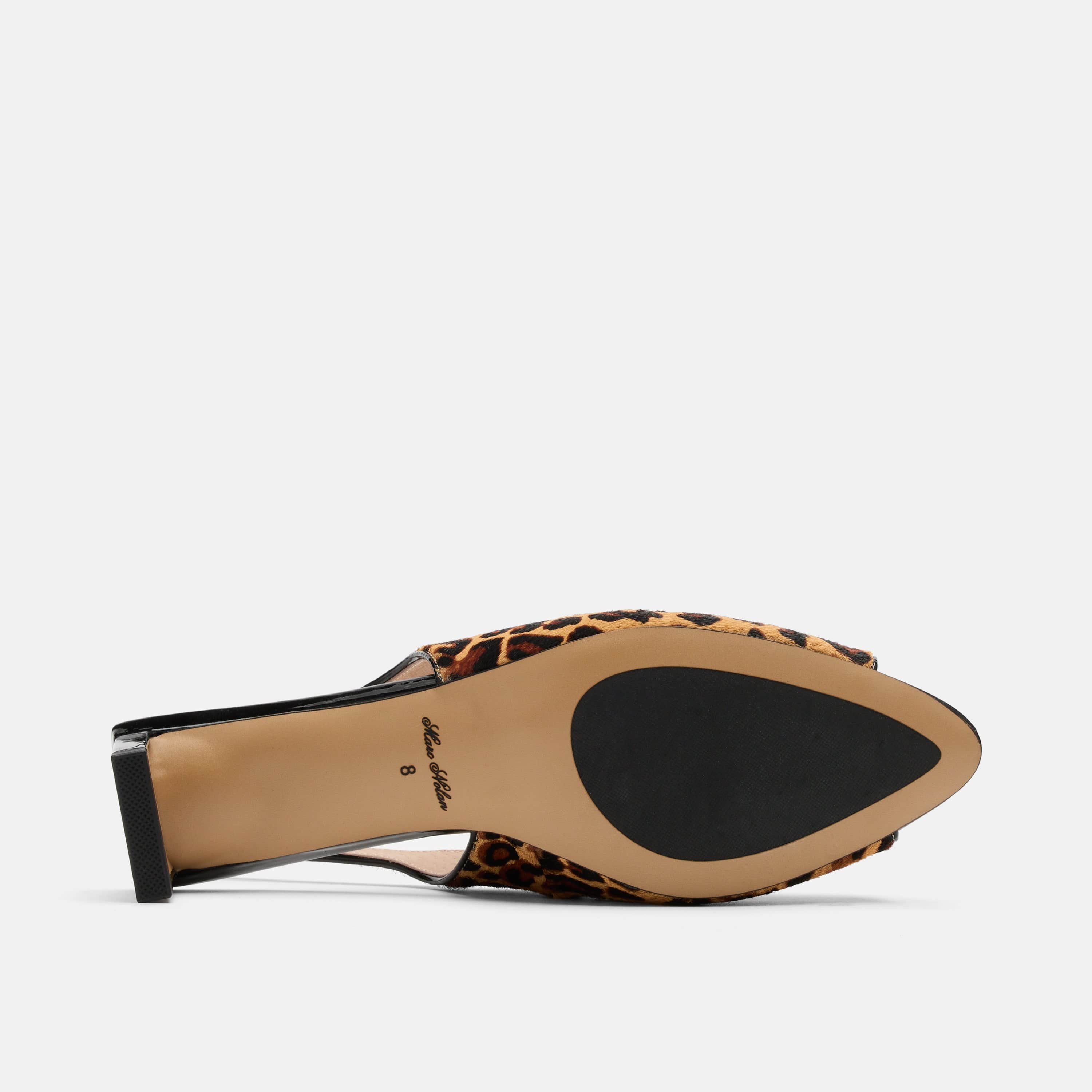Carmen Leopard Suede Slingback Peep Toe Heels - Image 6
