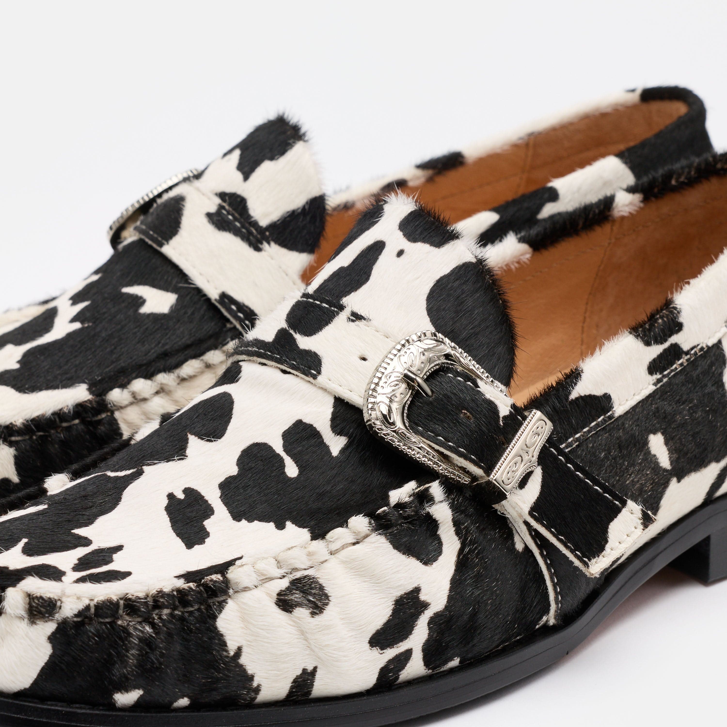 Cato Cowhide Buckle Loafers - Image 3