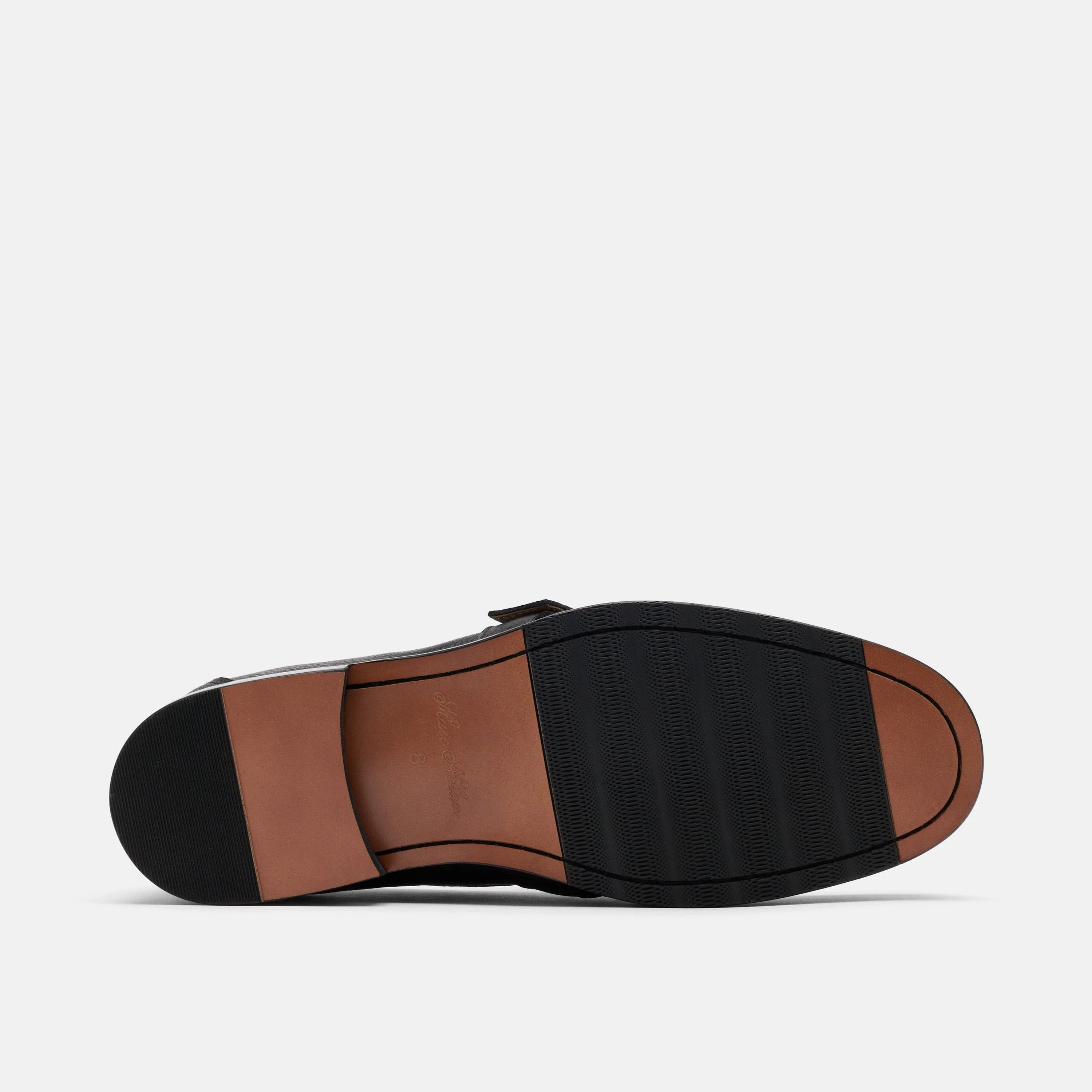 Cato Black Leather Buckle Loafers - Image 7