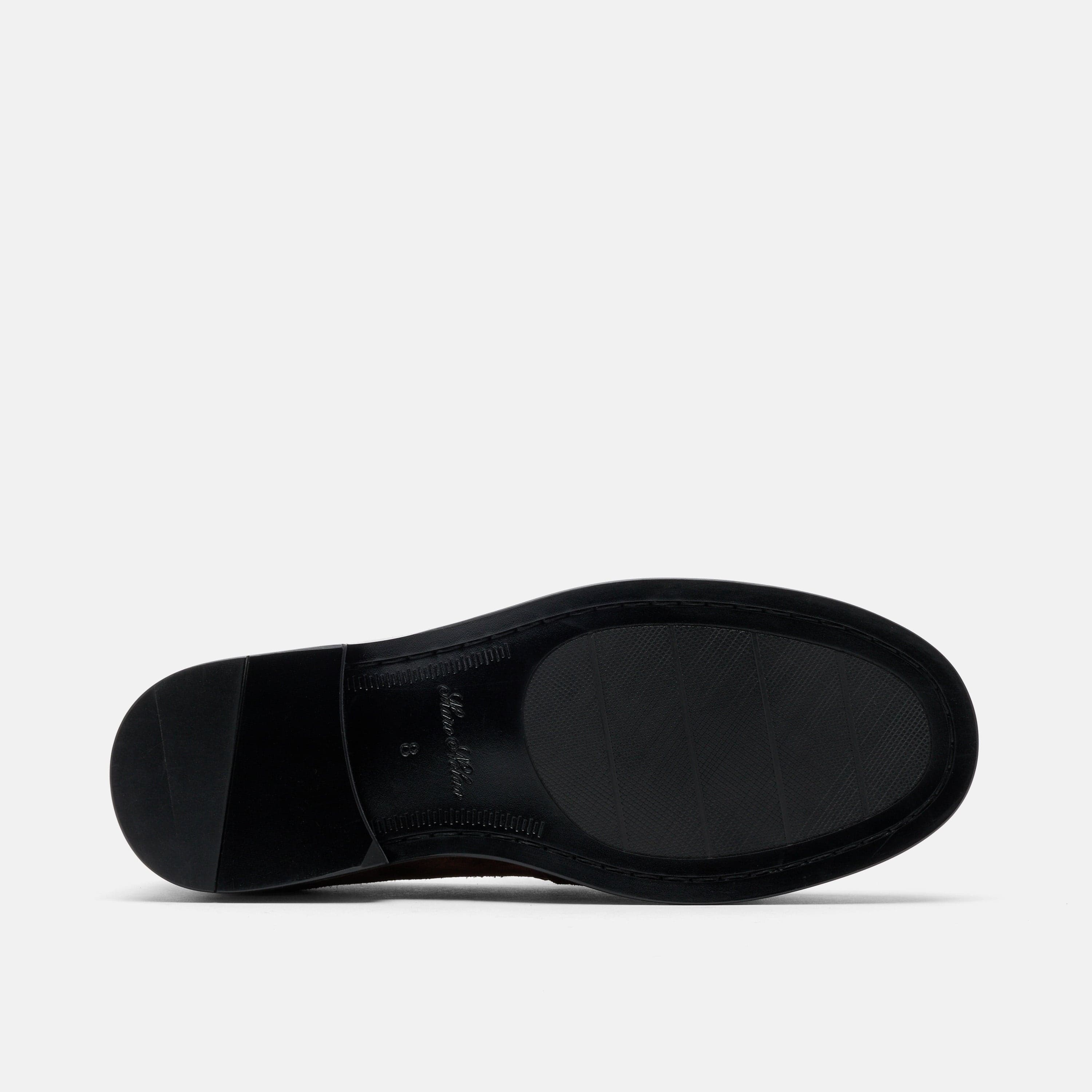Clint Chocolate Suede Kiltie Loafers - Image 7