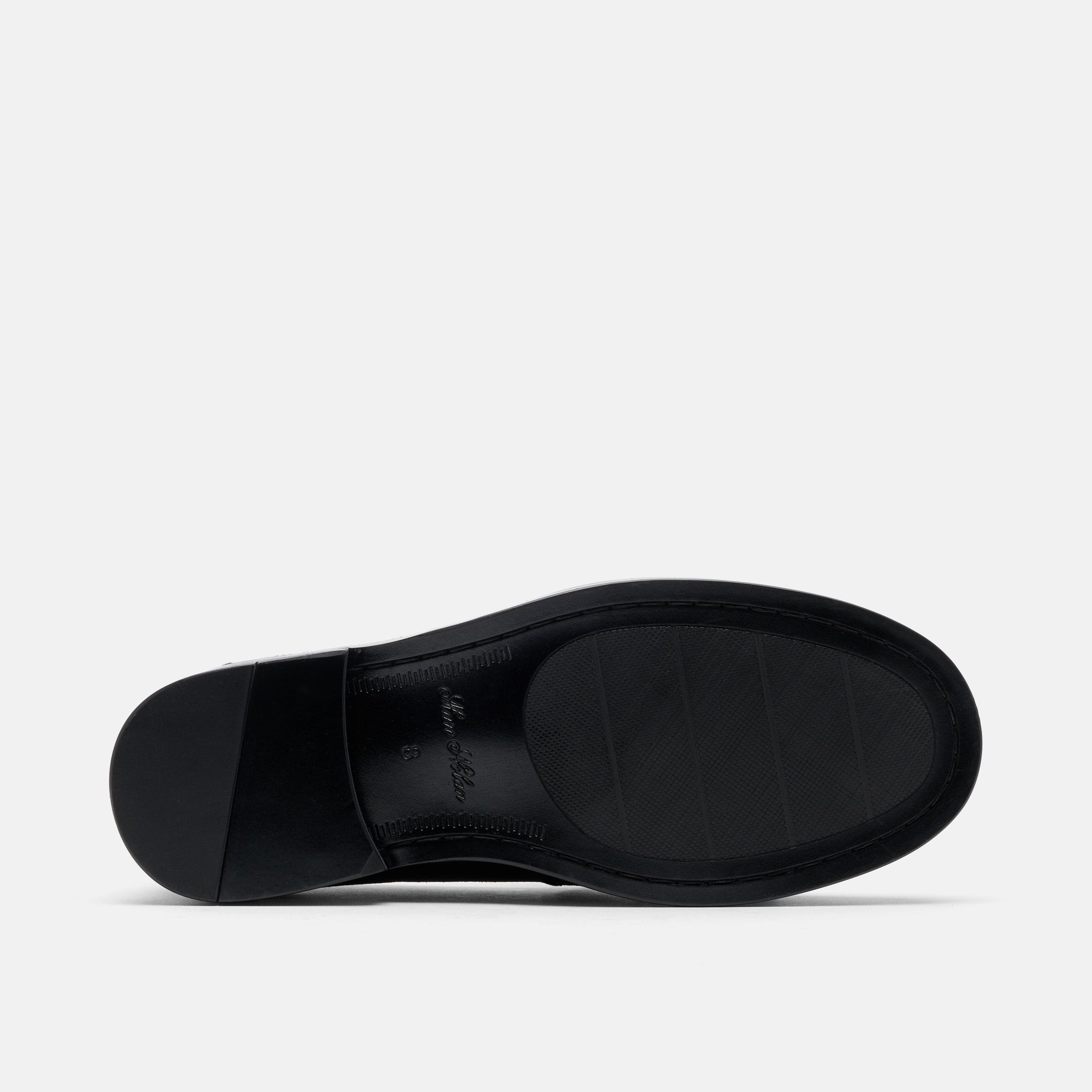 Clint Black/White Suede Kiltie Loafers - Image 7