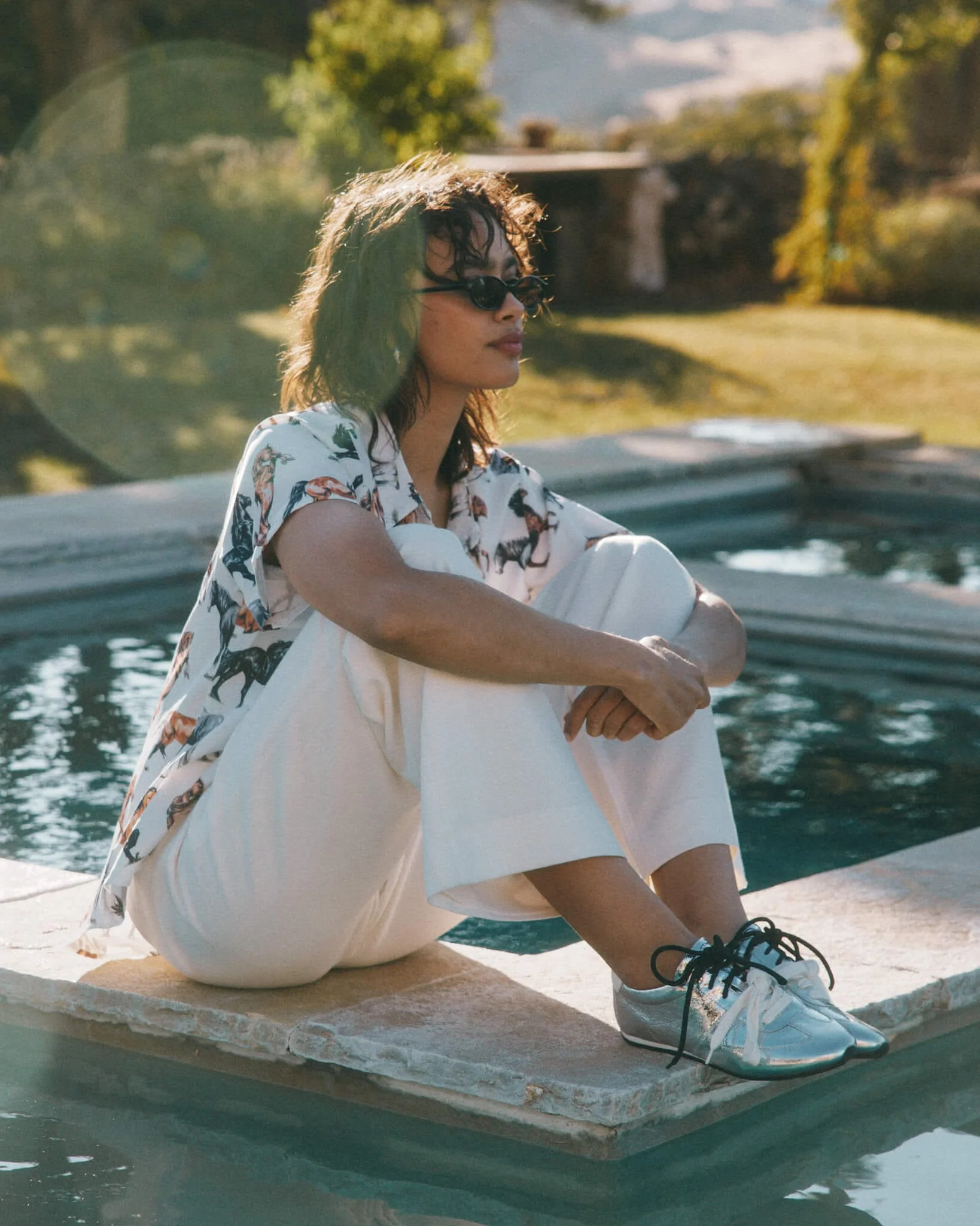 Colette Silver Metallic Leather Sneakers - Image 4