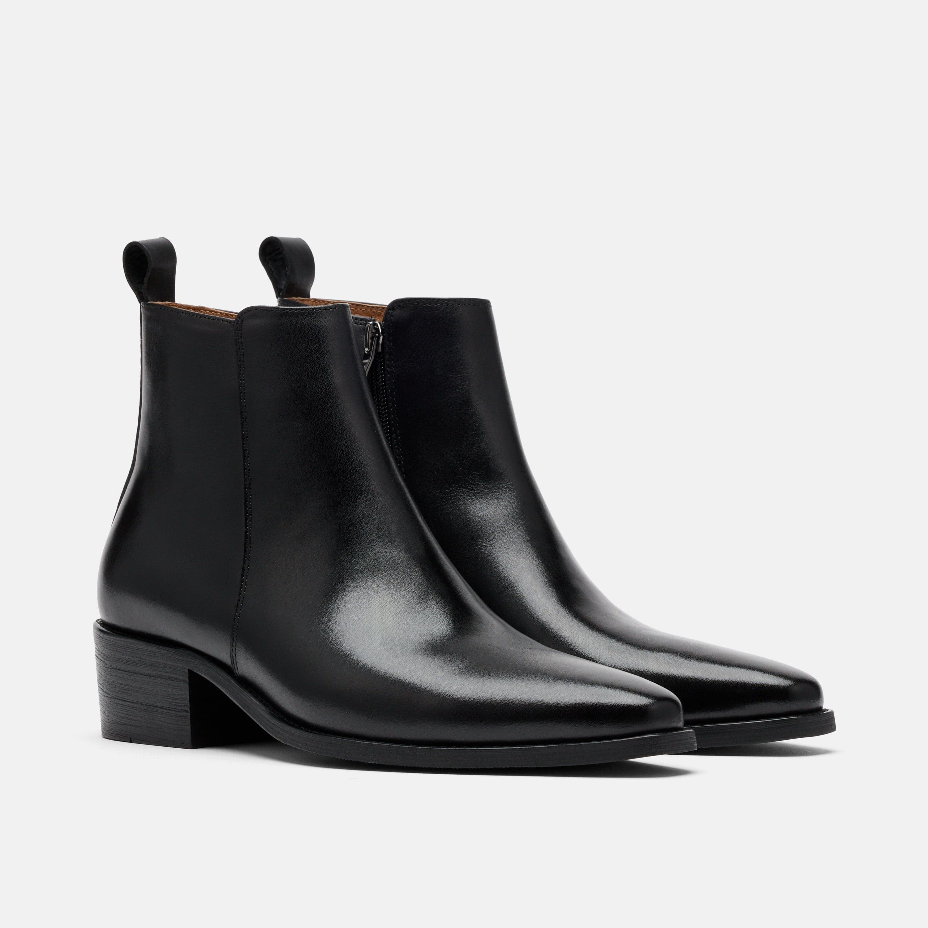 Dante Black Leather Chelsea Boots - Image 2
