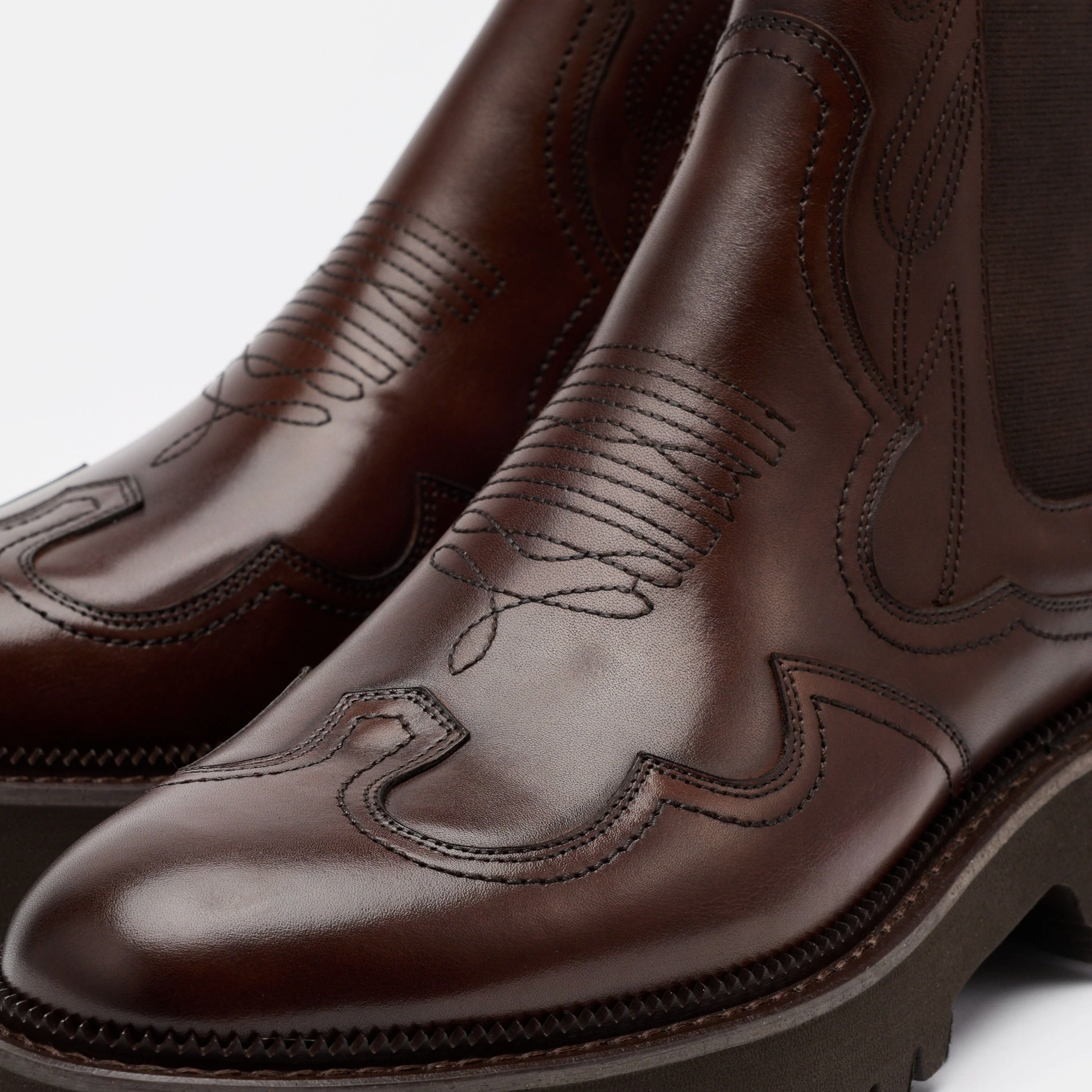 Dax Chocolate Leather Chelsea Boots - Image 3