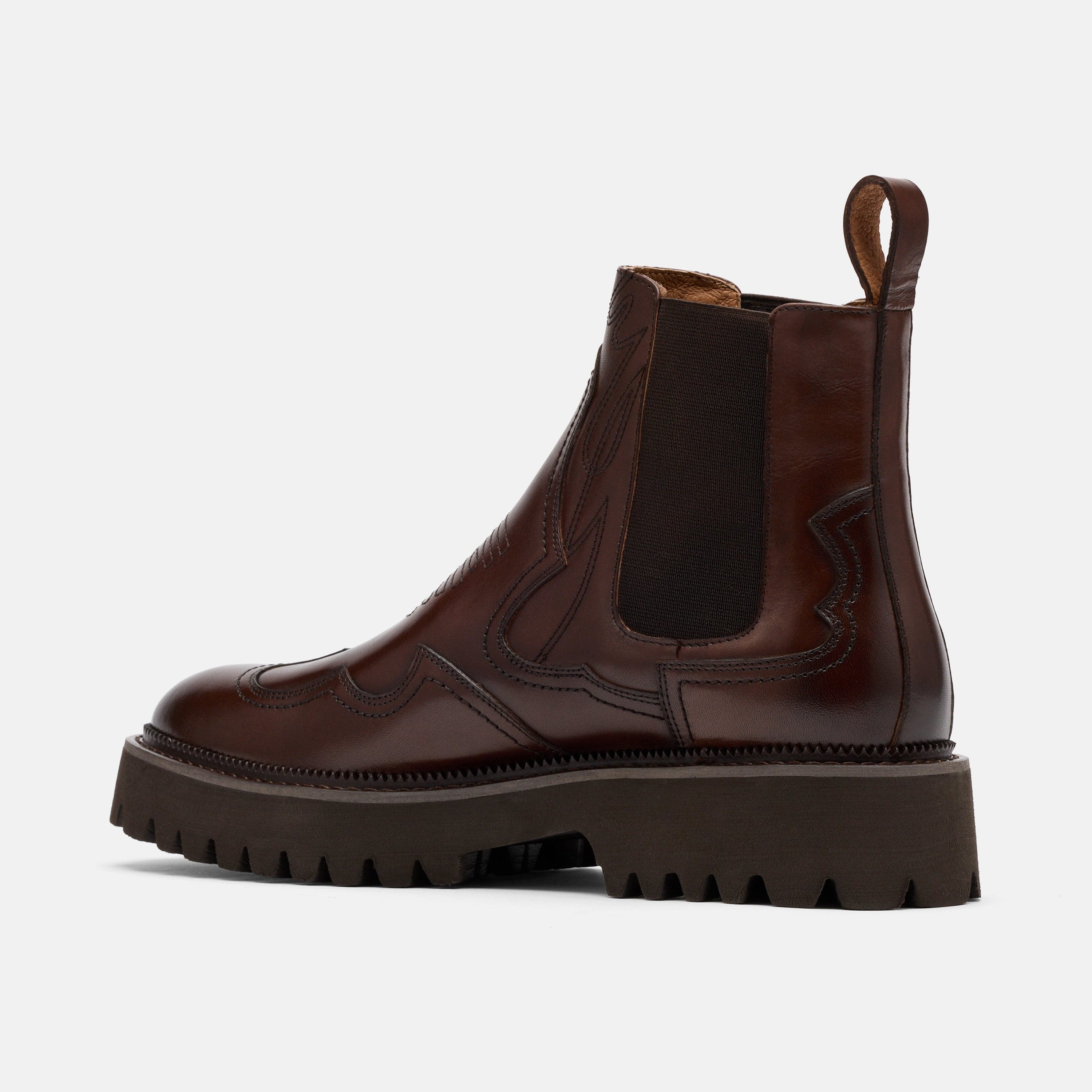 Dax Chocolate Leather Chelsea Boots - Image 4