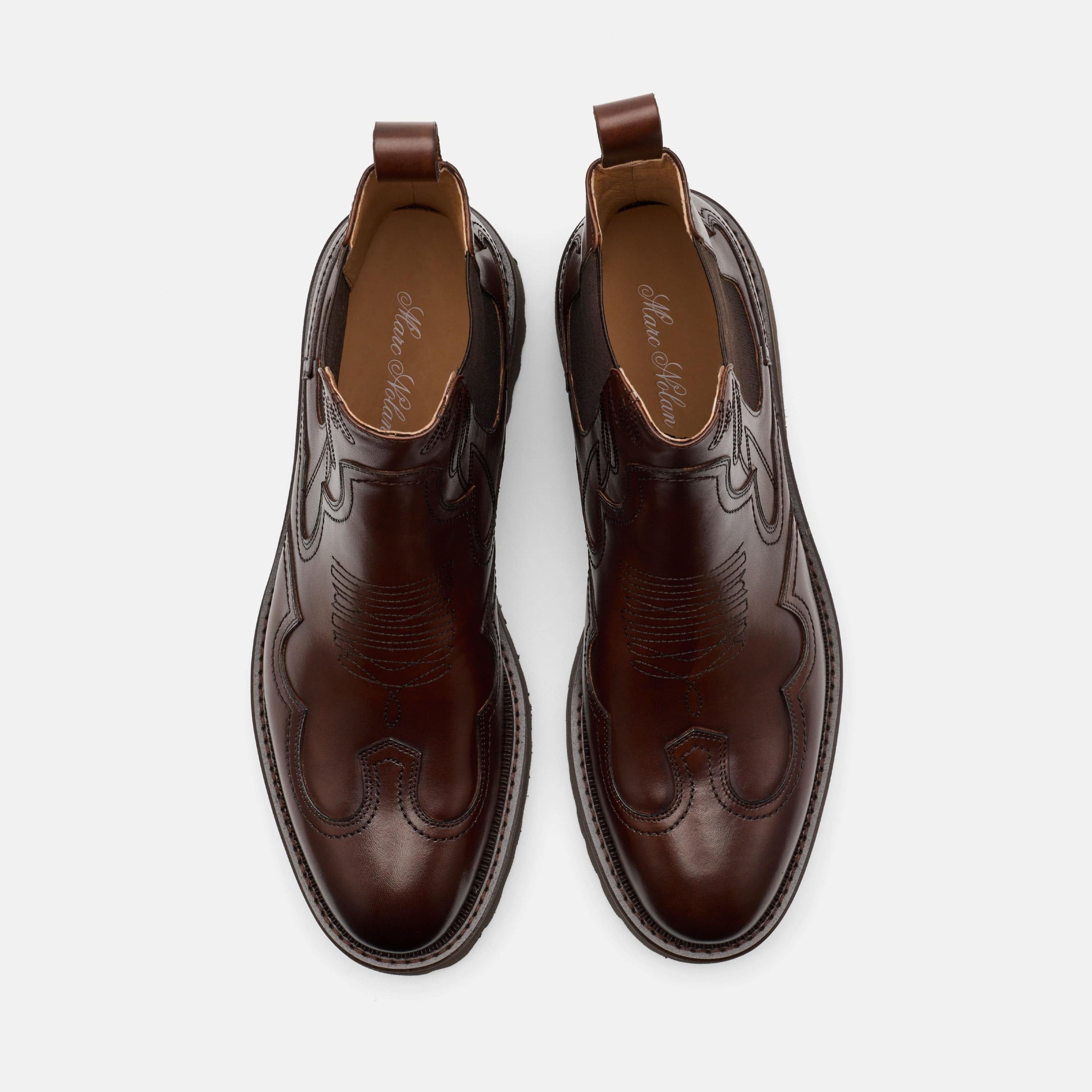 Dax Chocolate Leather Chelsea Boots - Image 5
