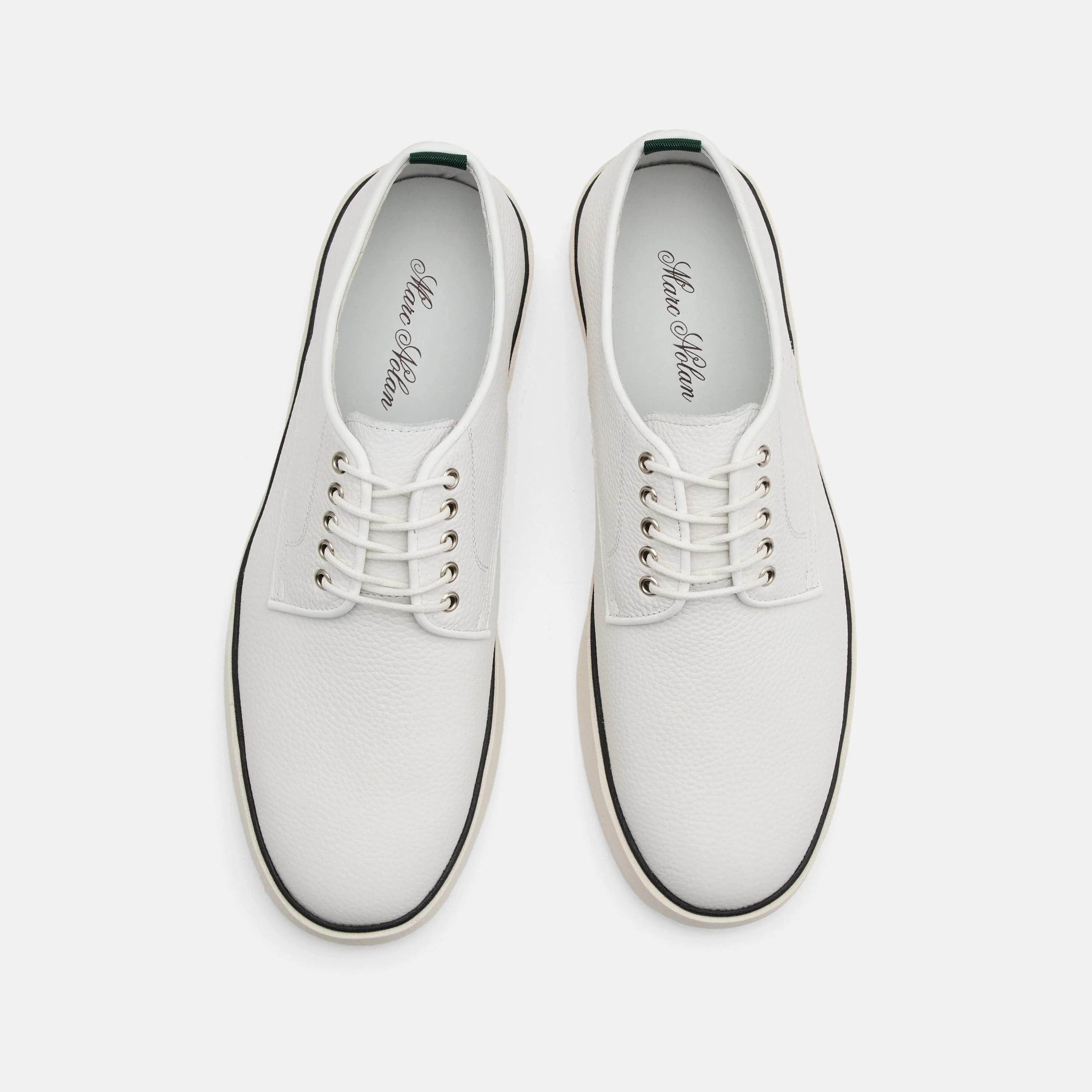 Deion White Leather Derby Sneakers - Image 5